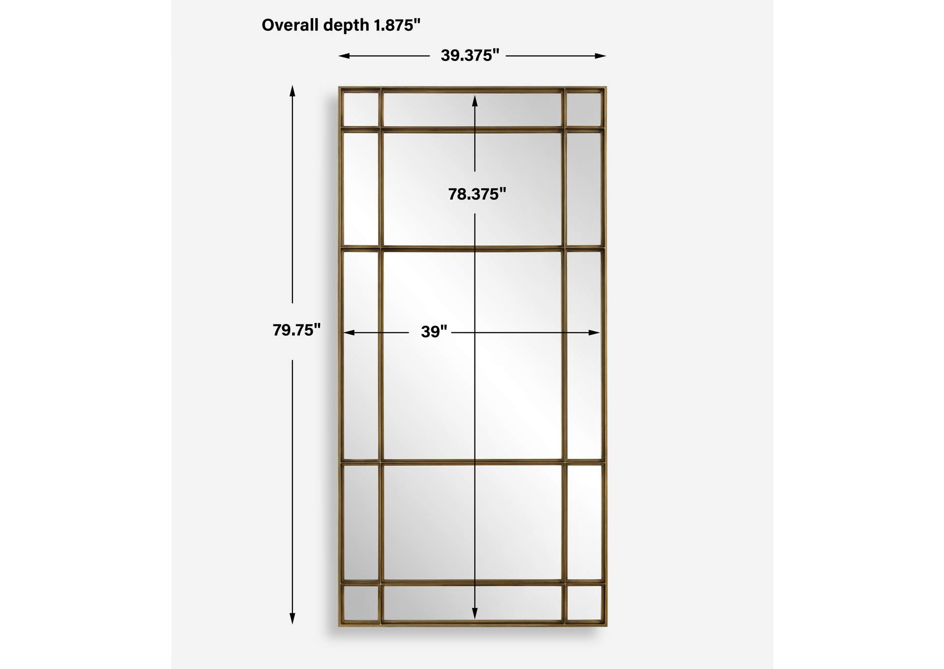 Uttermost Spurgeon Gold Window Mirror