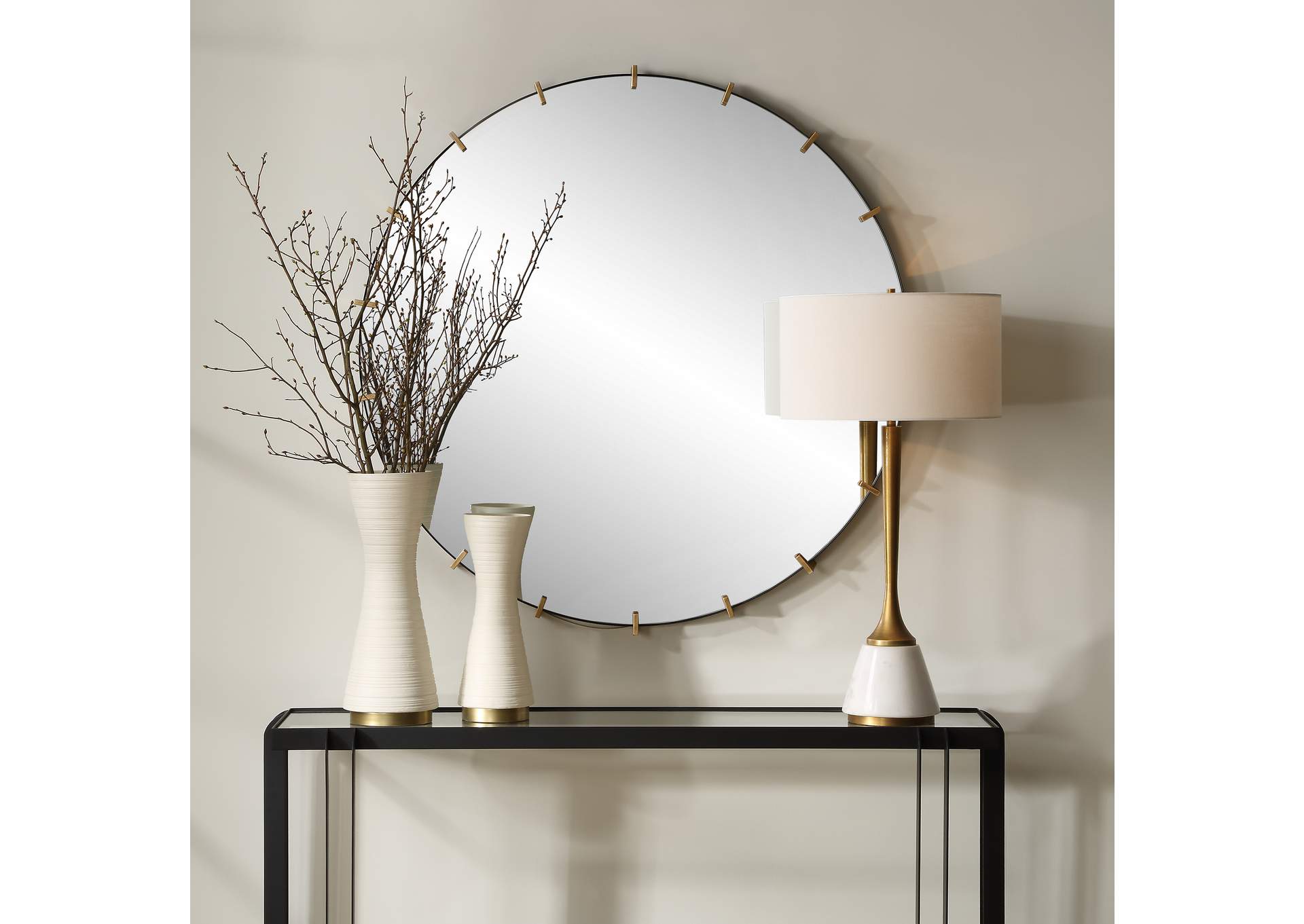 Uttermost Pali Industrial Round Mirror