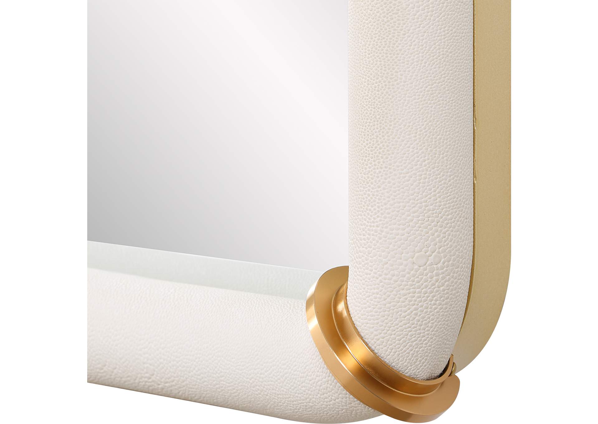 Uttermost Cyprus White Dressing Mirror