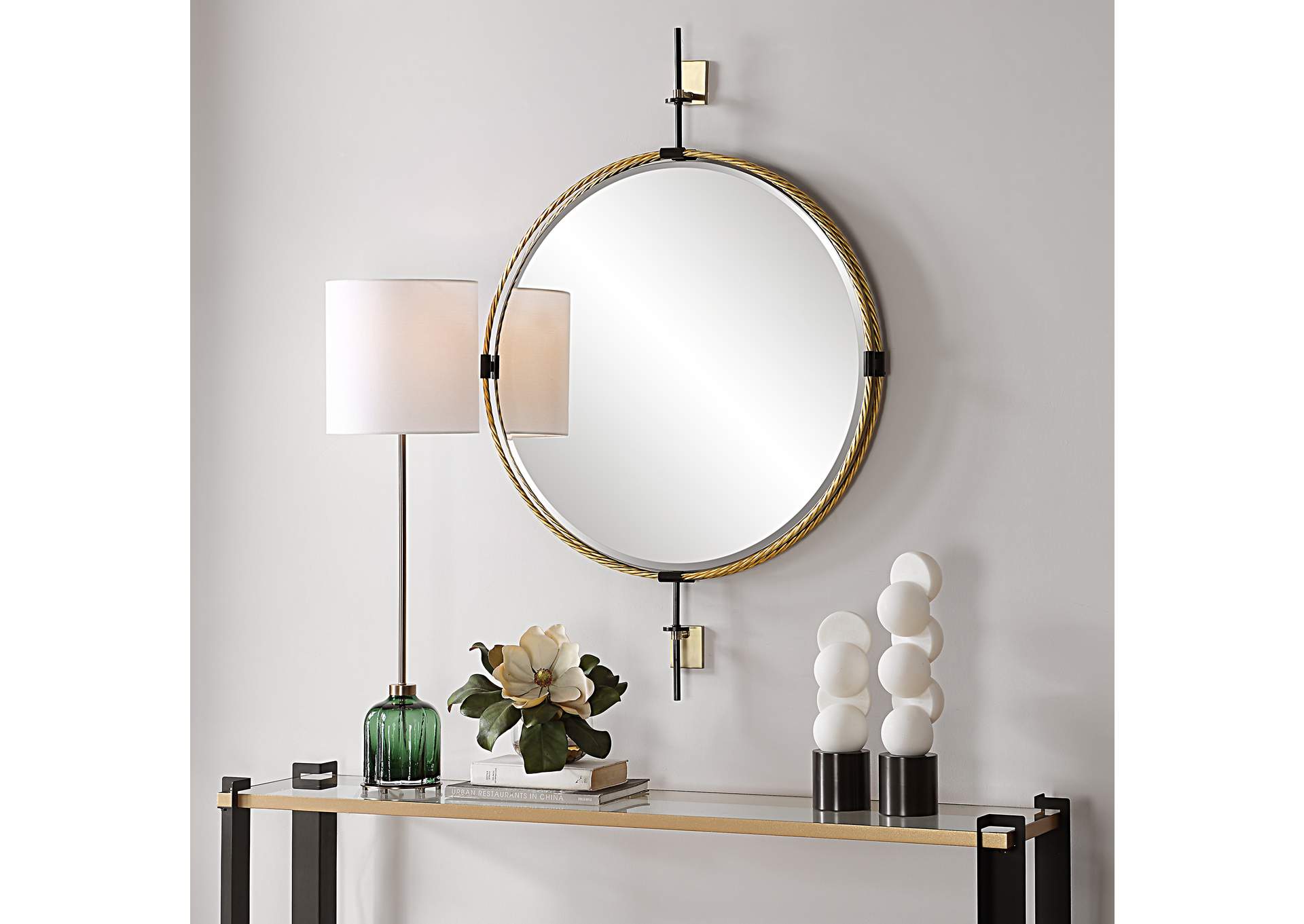 Uttermost Guardrail Round Mirror