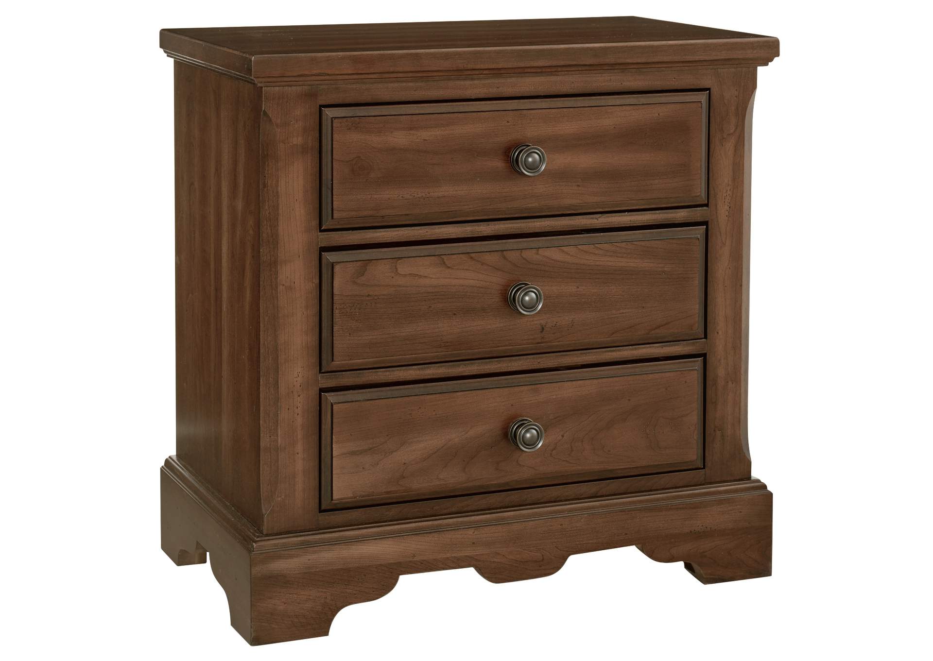 Heritage-Amish Cherry Night Stand - 3 Drawer