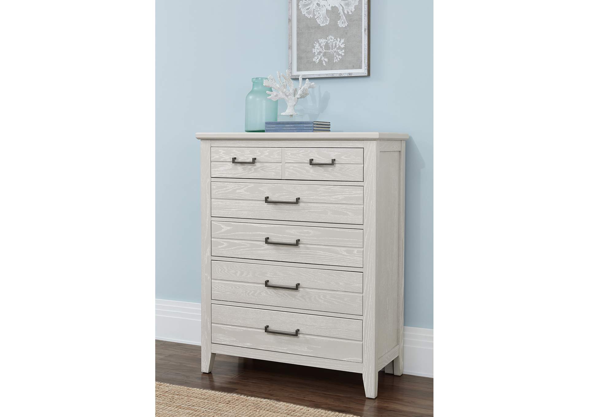 144 - Passageways-Oyster Grey Chest - 5 Drwr 