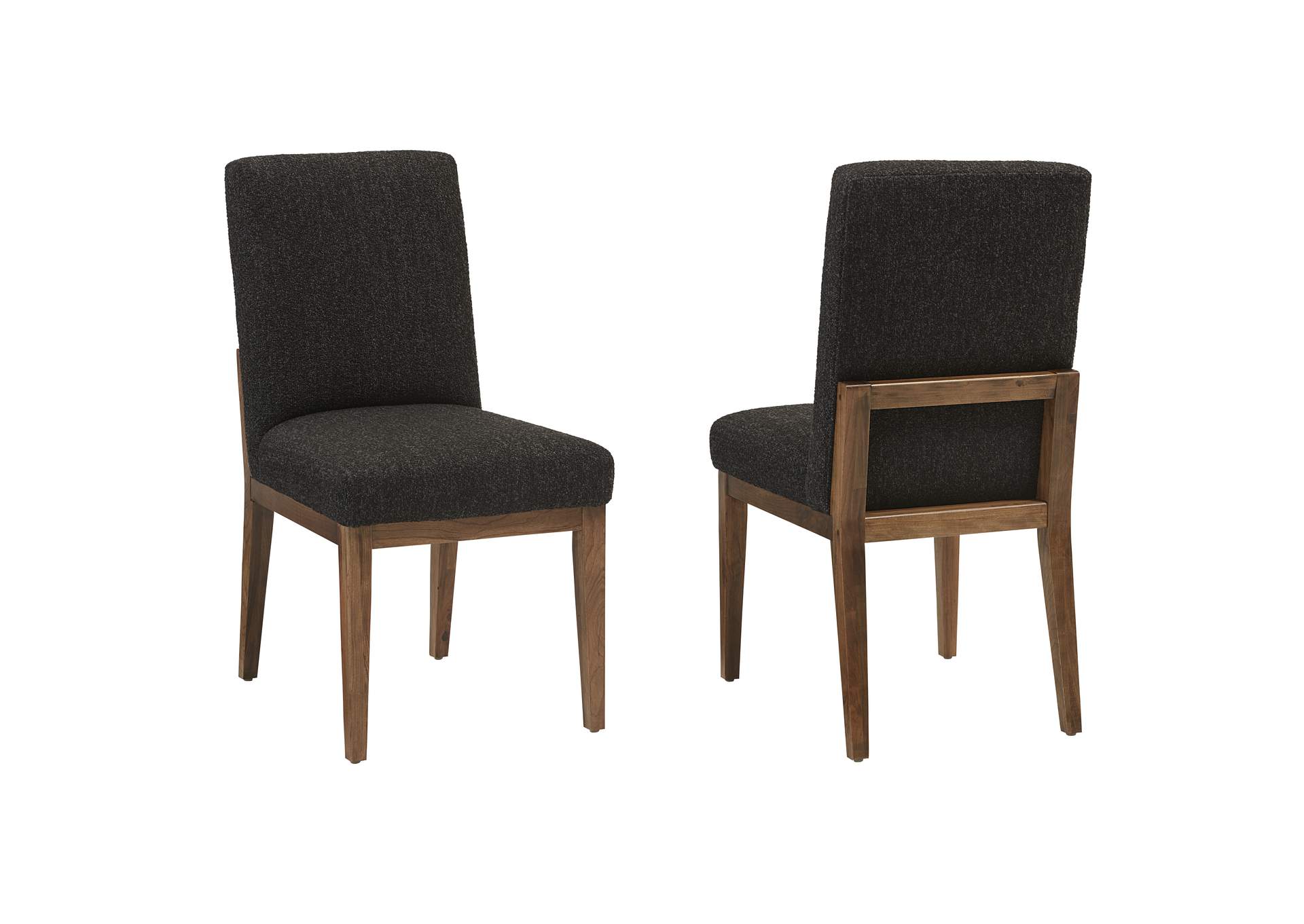 Crafted Cherry Dining-Medium Upholstery Side Chair Black Fabric