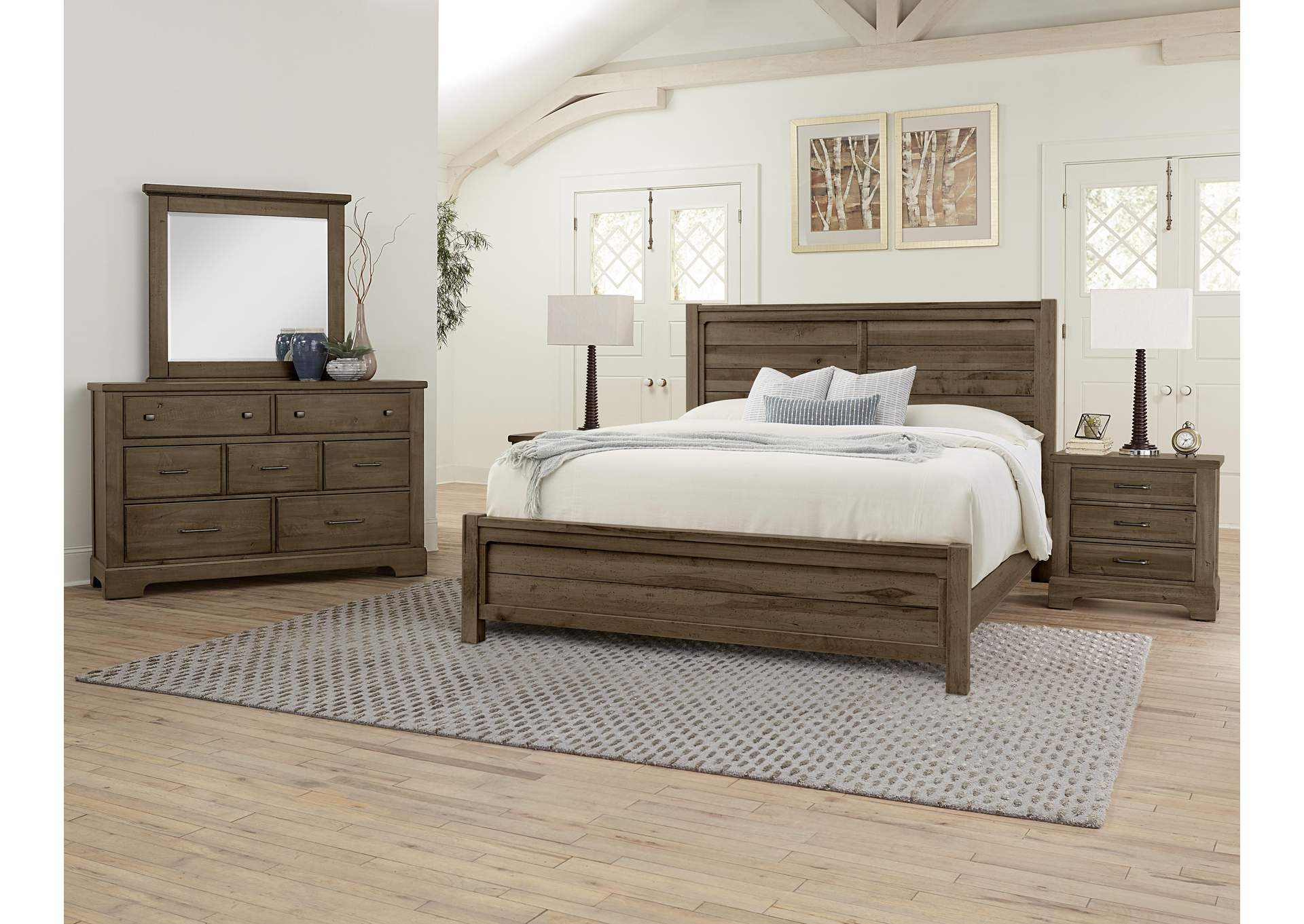 Cool Rustic-Mink California King Plank Bed image 4