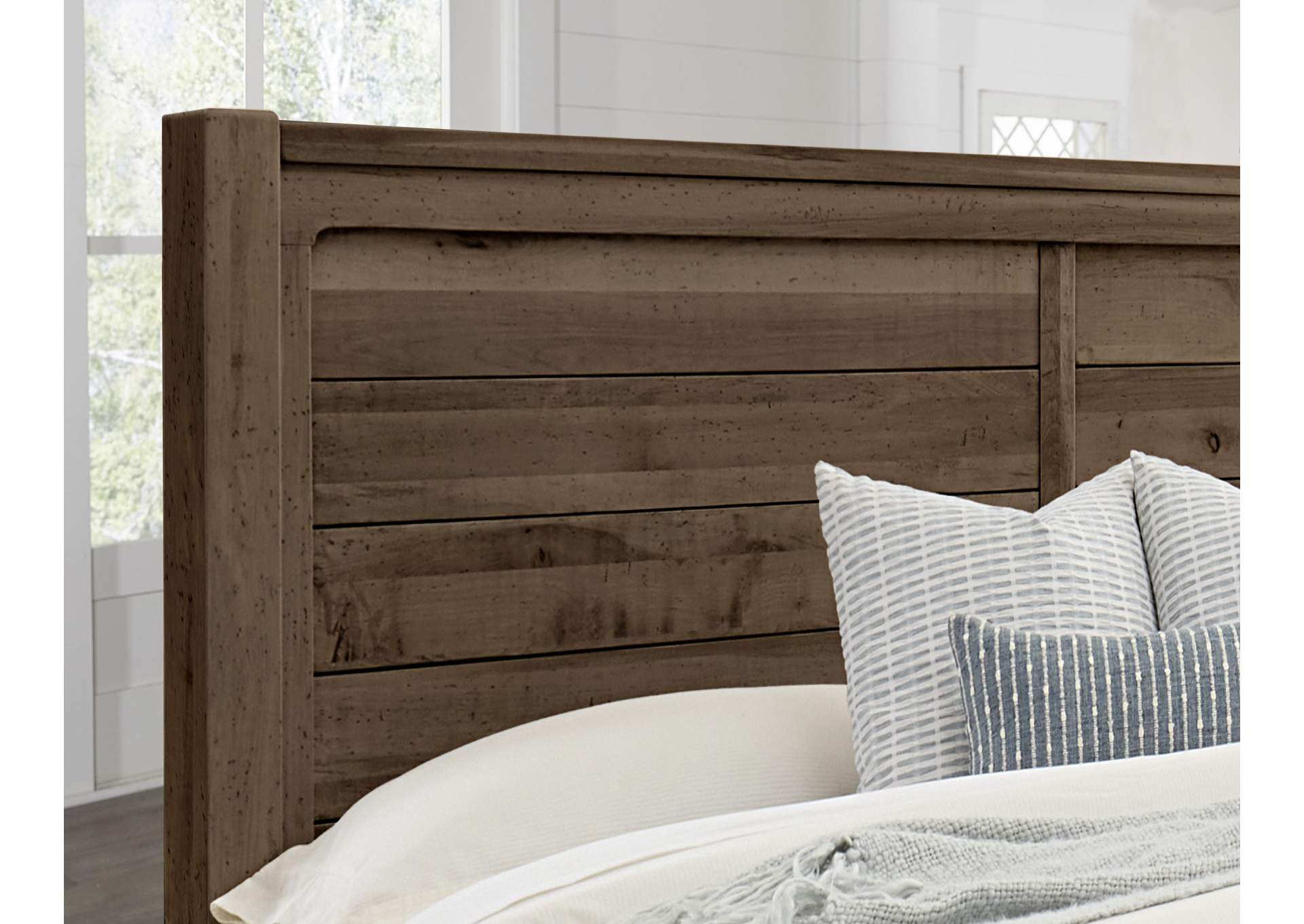 Cool Rustic-Mink California King Plank Bed image 3