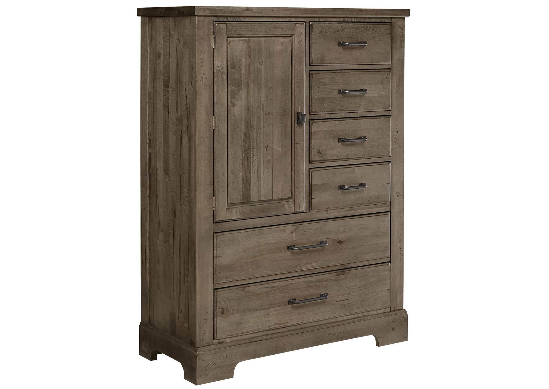 Cool Rustic-Stone Grey Standing Chest