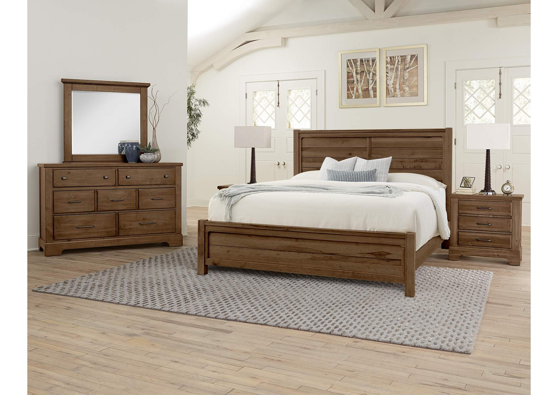 Cool Rustic-Amber King Plank Bed image 4