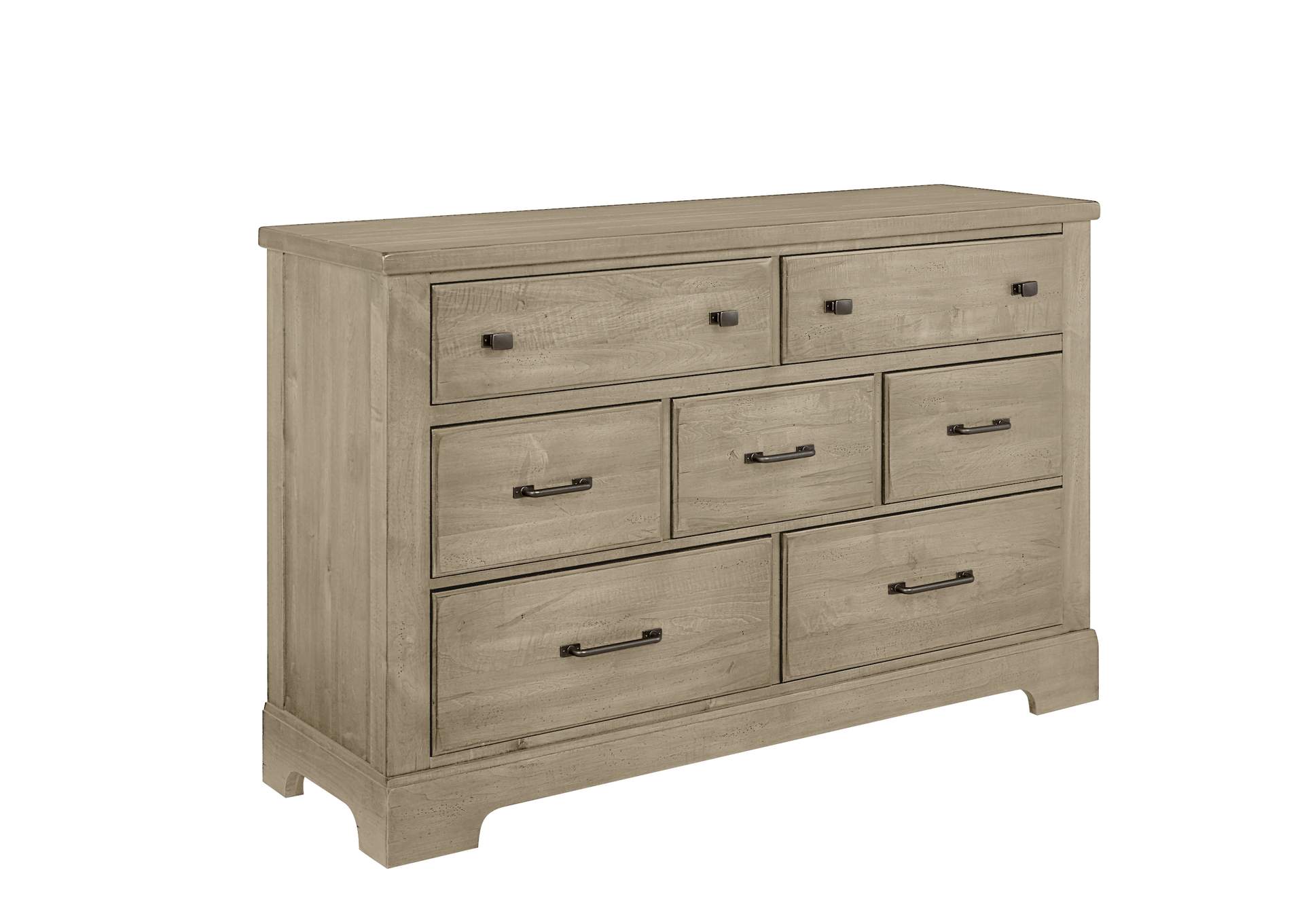 Cool Rustic-Clear Maple Dresser - 7 Drawer