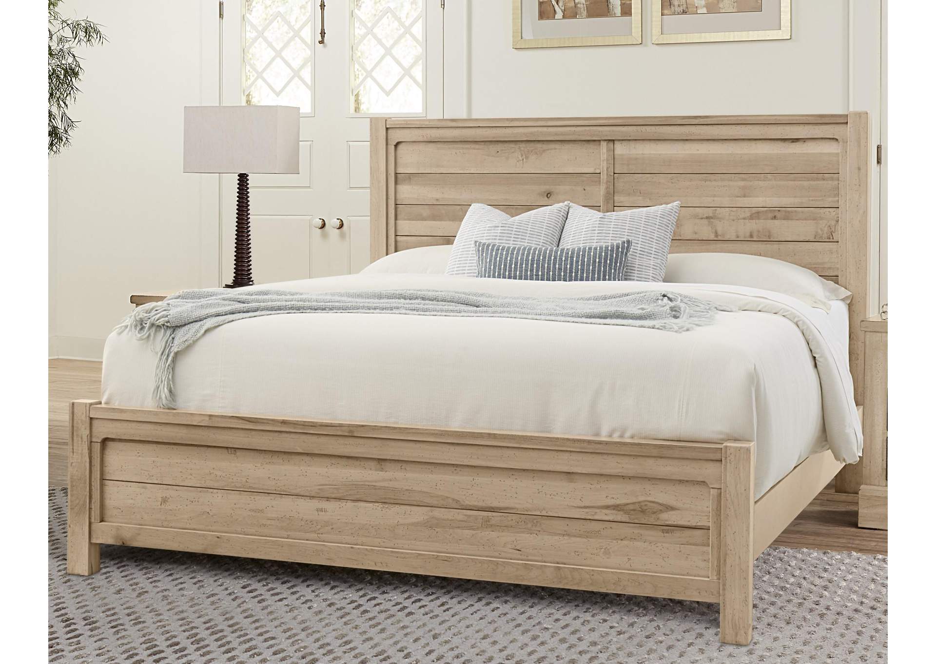 Cool Rustic-Clear Maple California King Plank Bed image 3