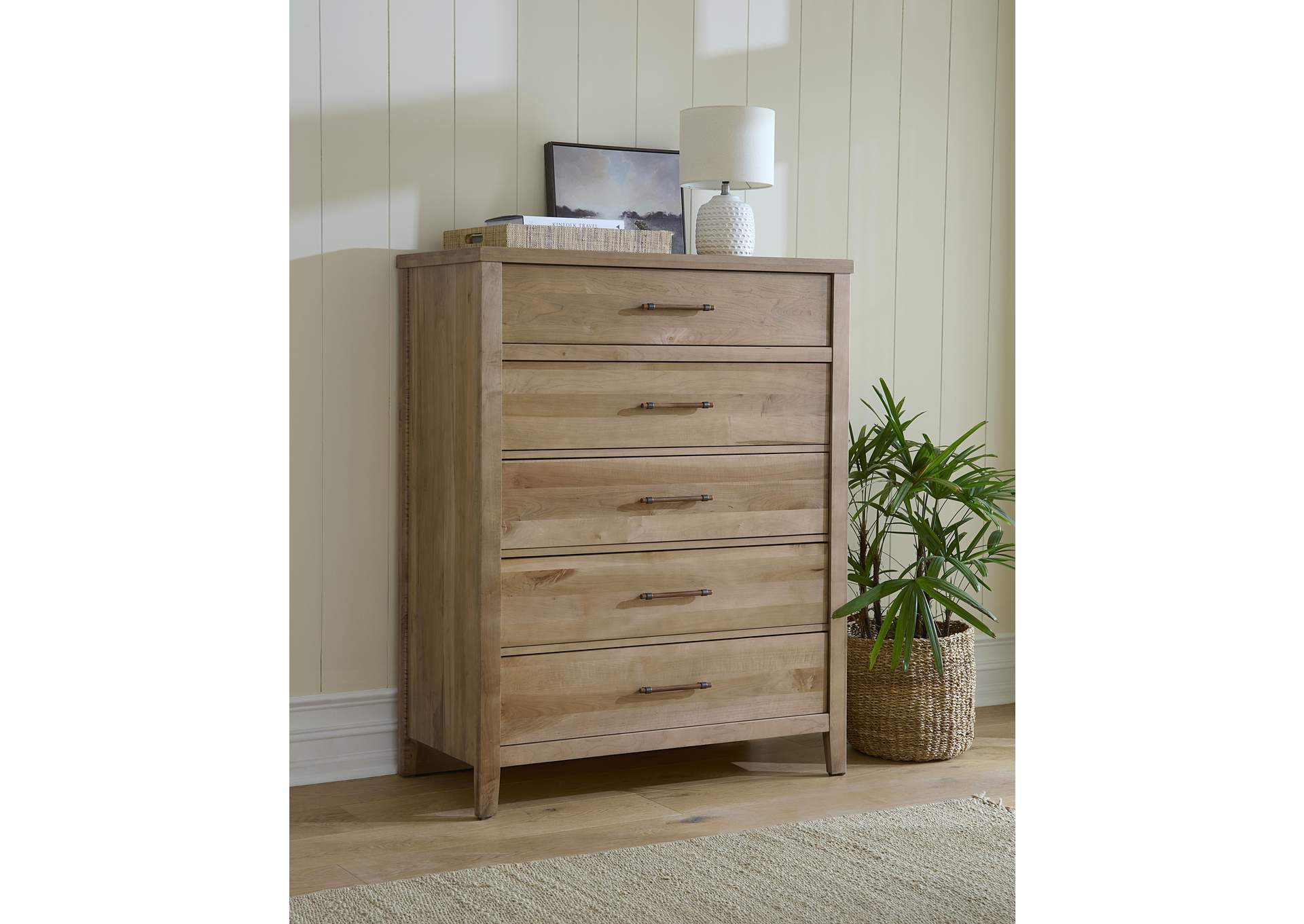 Pure Maple-Natural Maple Chest - 5 Drawer image 1