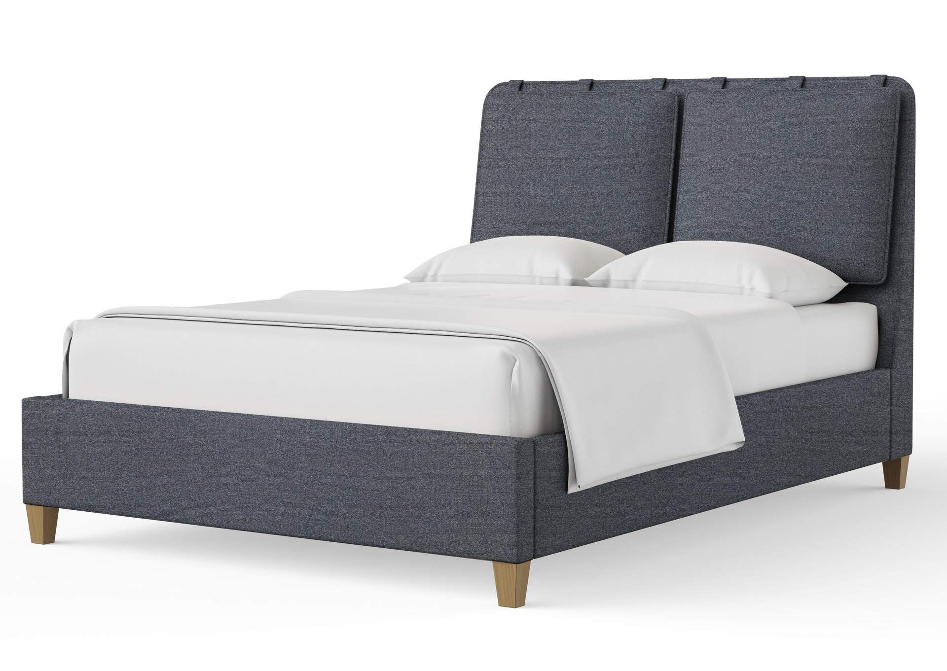 Nordhaven-Two-Tone King Upholstery Bed-Navy Tweed image 1