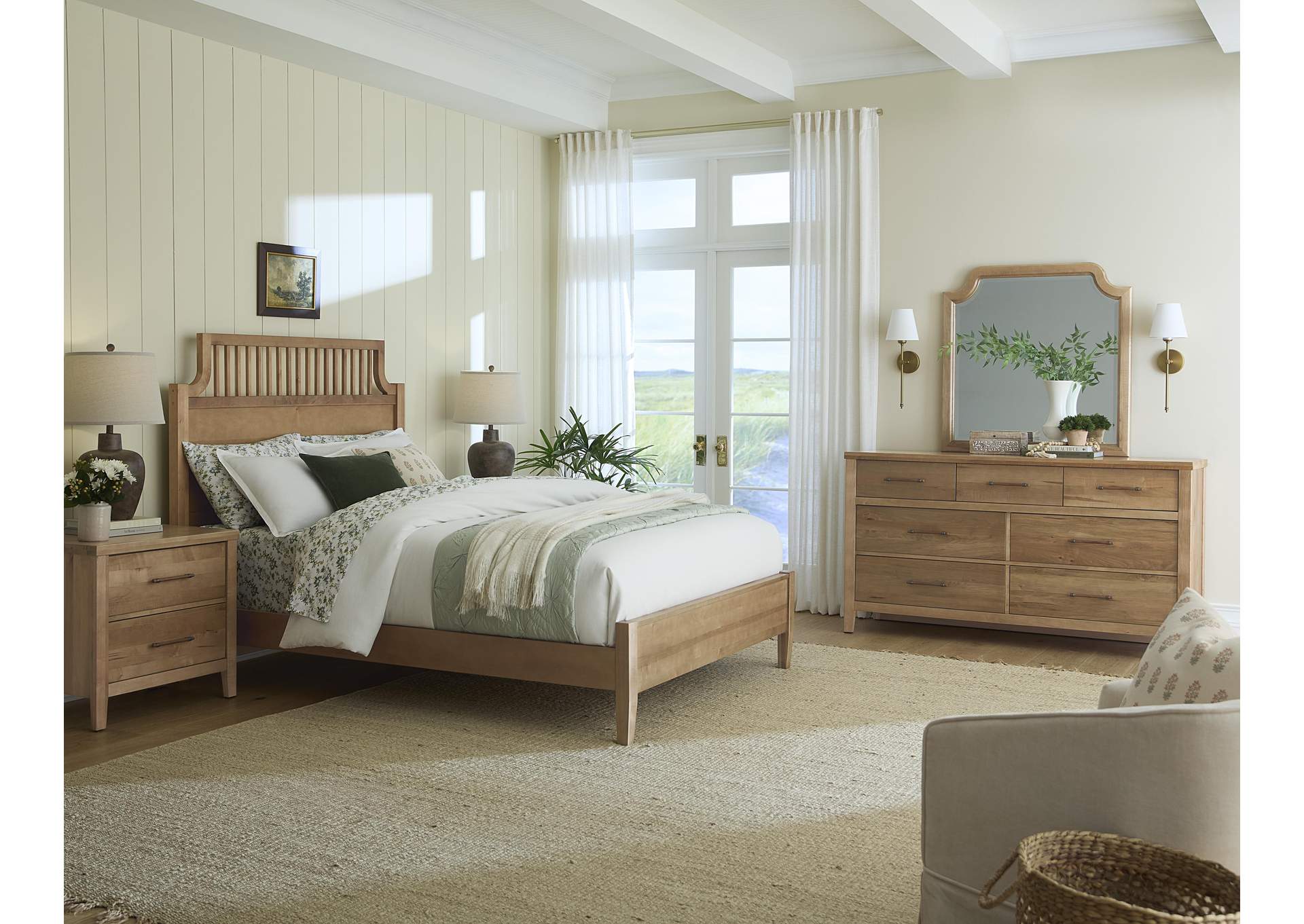 Pure Maple-Natural Maple California King Garden Bed image 3