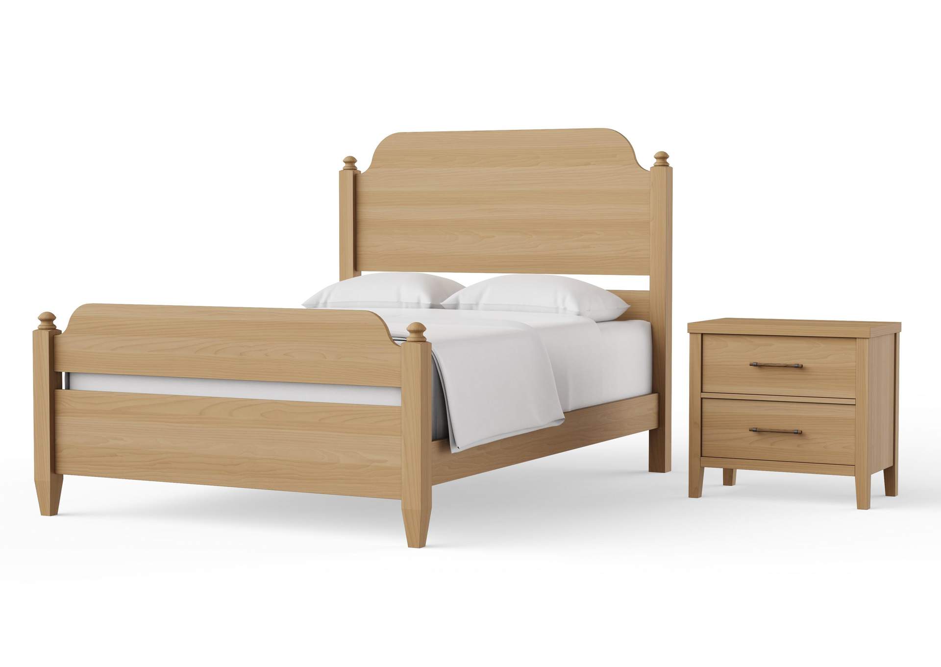 Pure Maple-Natural Maple Night Stand - 2 Drawer image 5