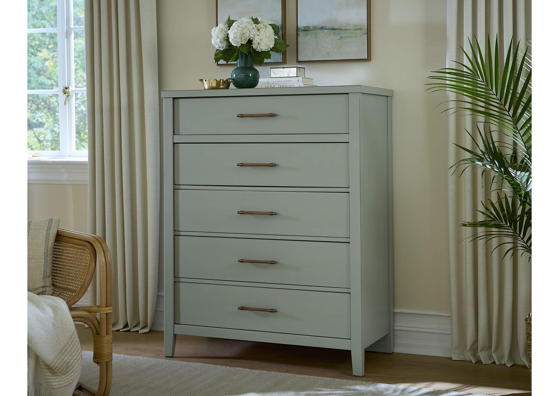 Pure Maple-Sage Chest - 5 Drawer image 1