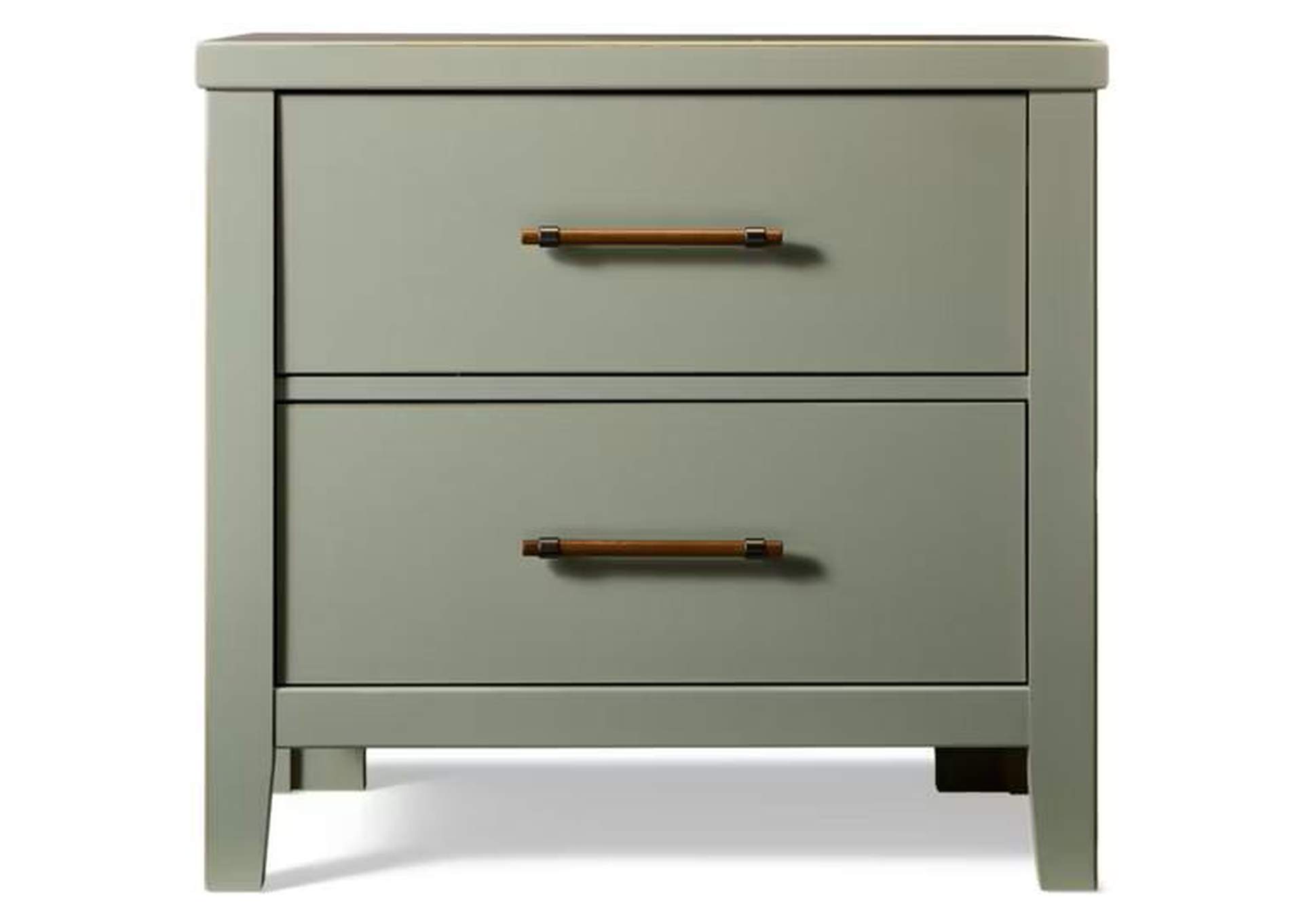 Pure Maple-Sage Night Stand - 2 Drawer image 1