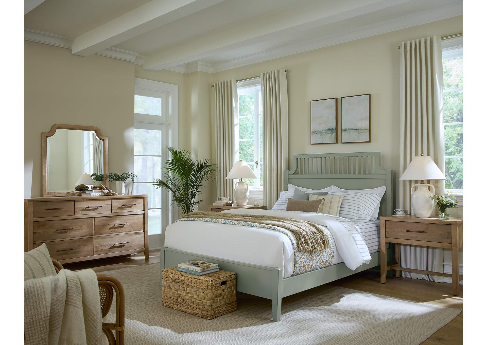 Pure Maple-Sage California King Garden Bed image 3