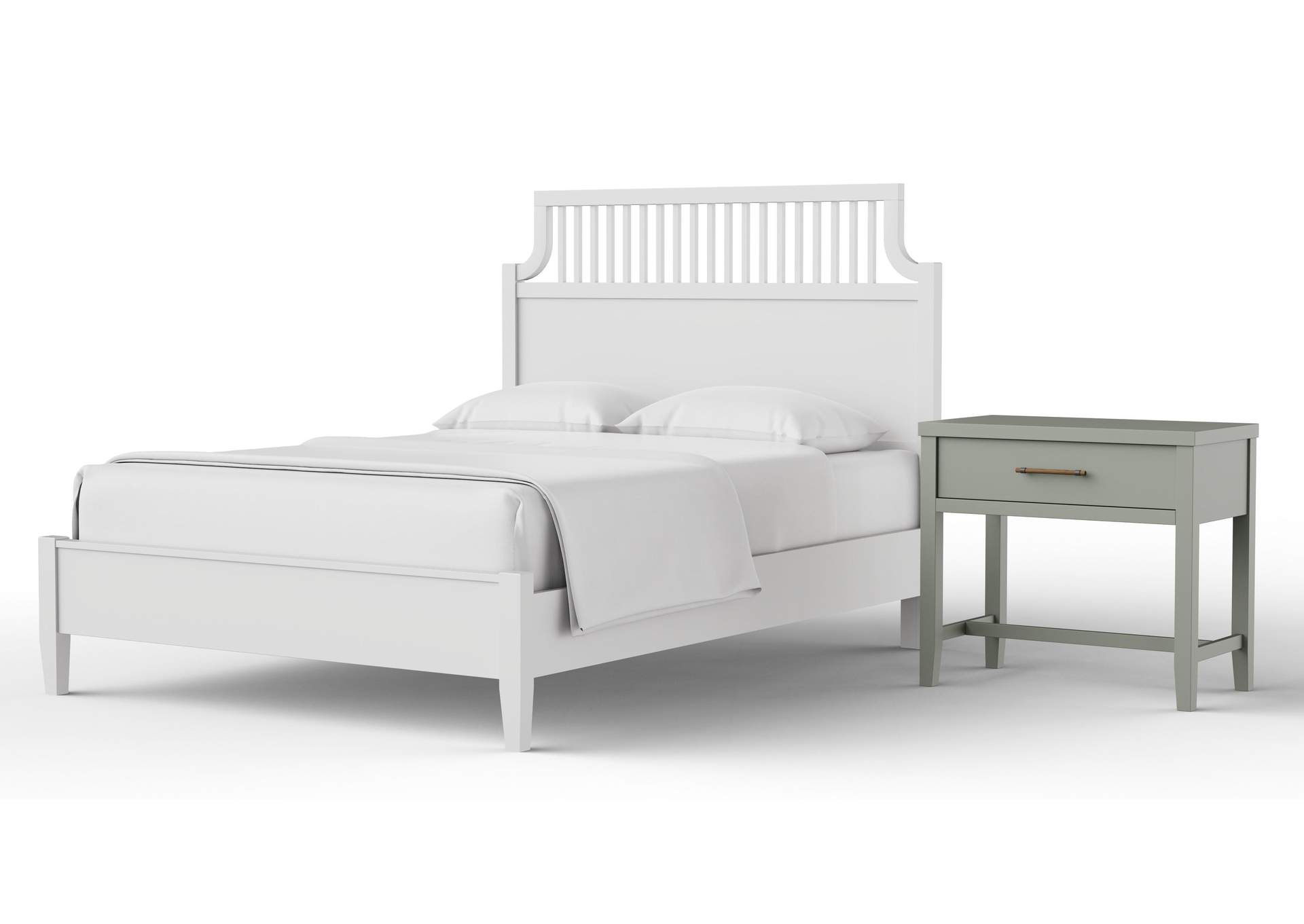 Pure Maple-Cottage White Queen Garden Bed image 1