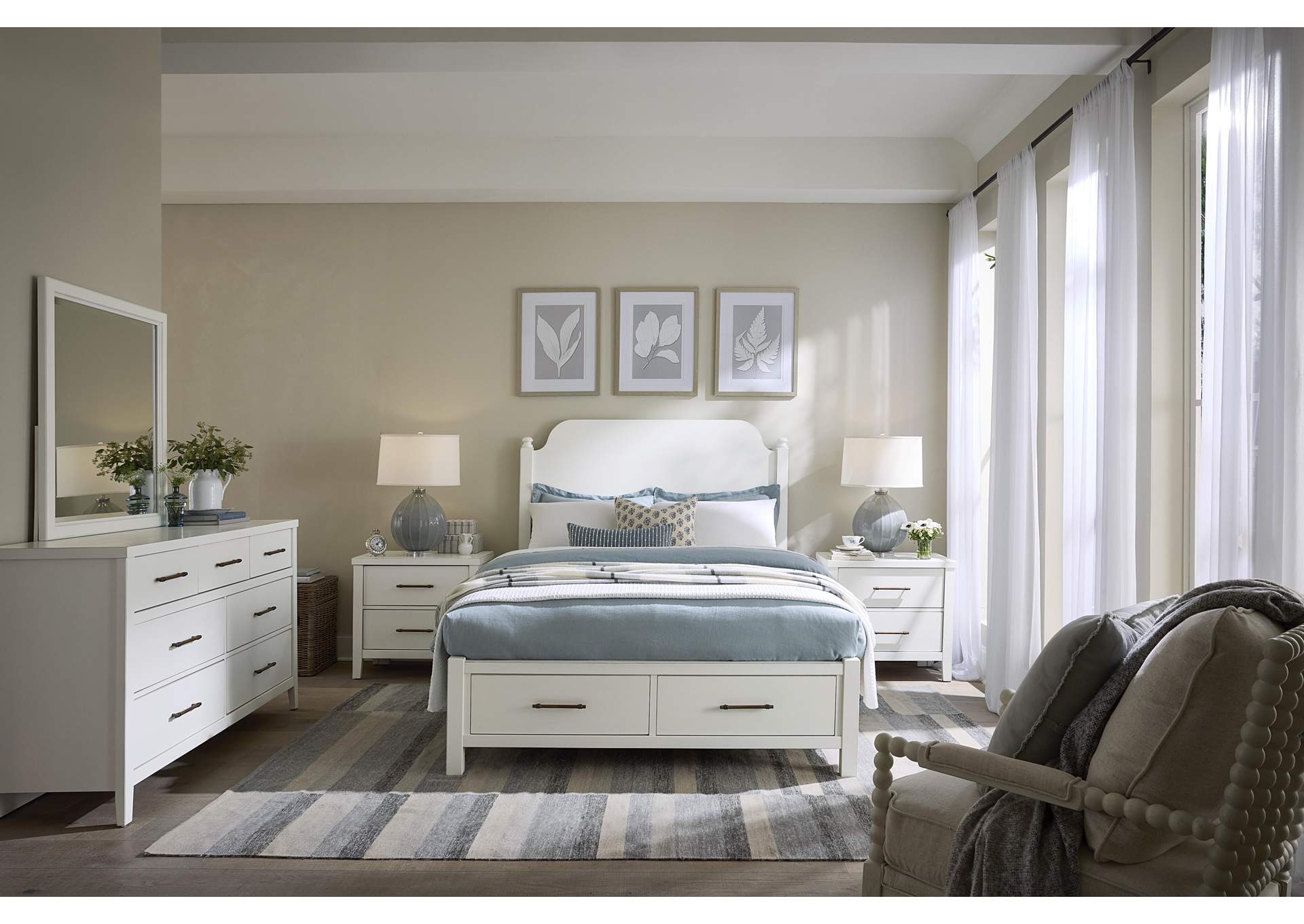 Pure Maple-Cottage White Night Stand - 2 Drawer image 4
