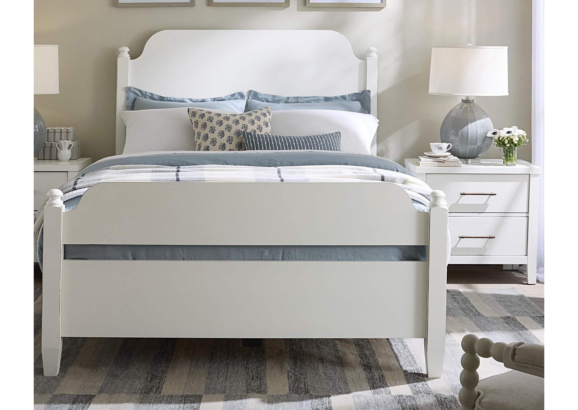 Pure Maple-Cottage White California King Poster Bed image 1