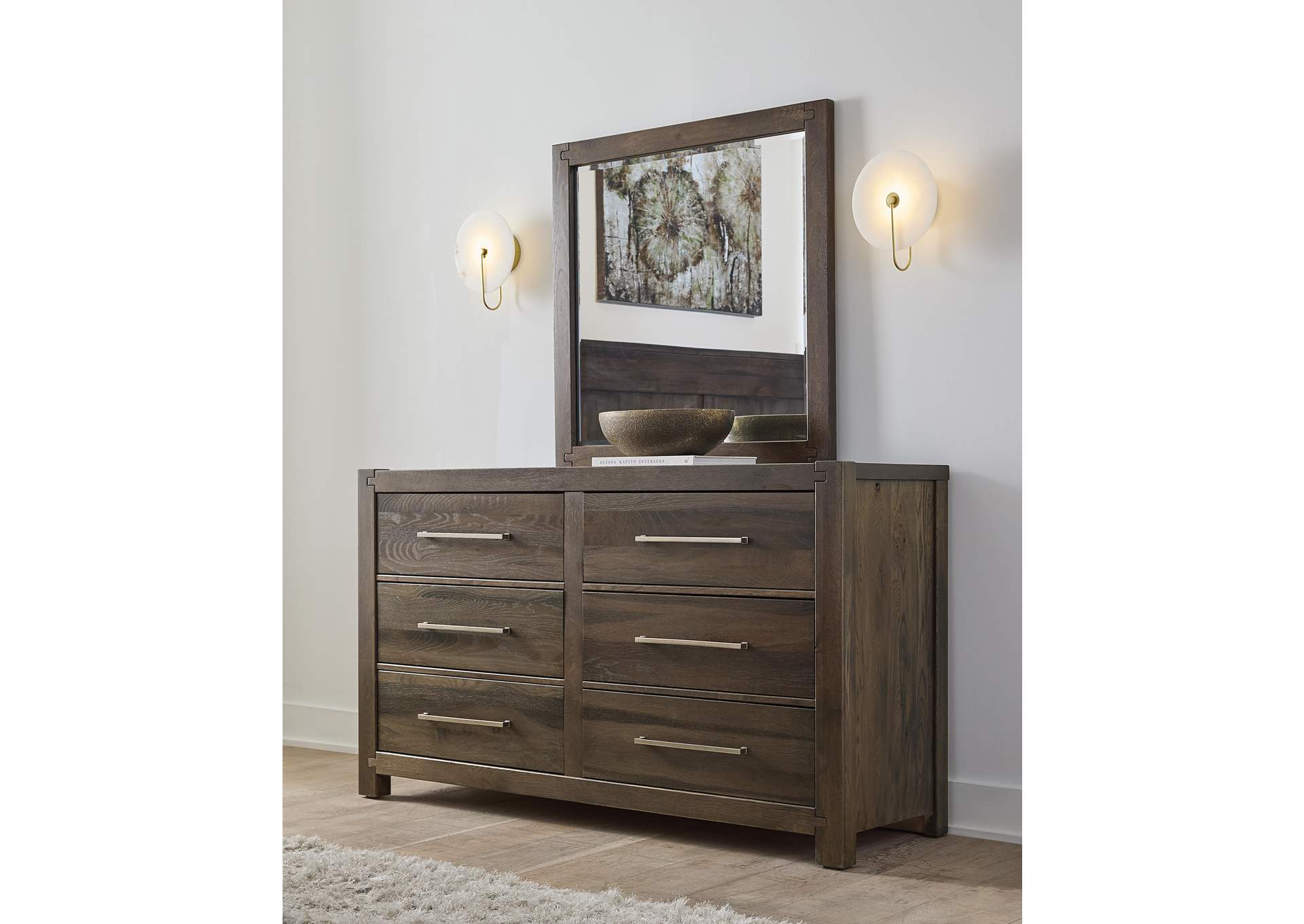 Joinery-Espresso Oak Landscape Mirror image 3