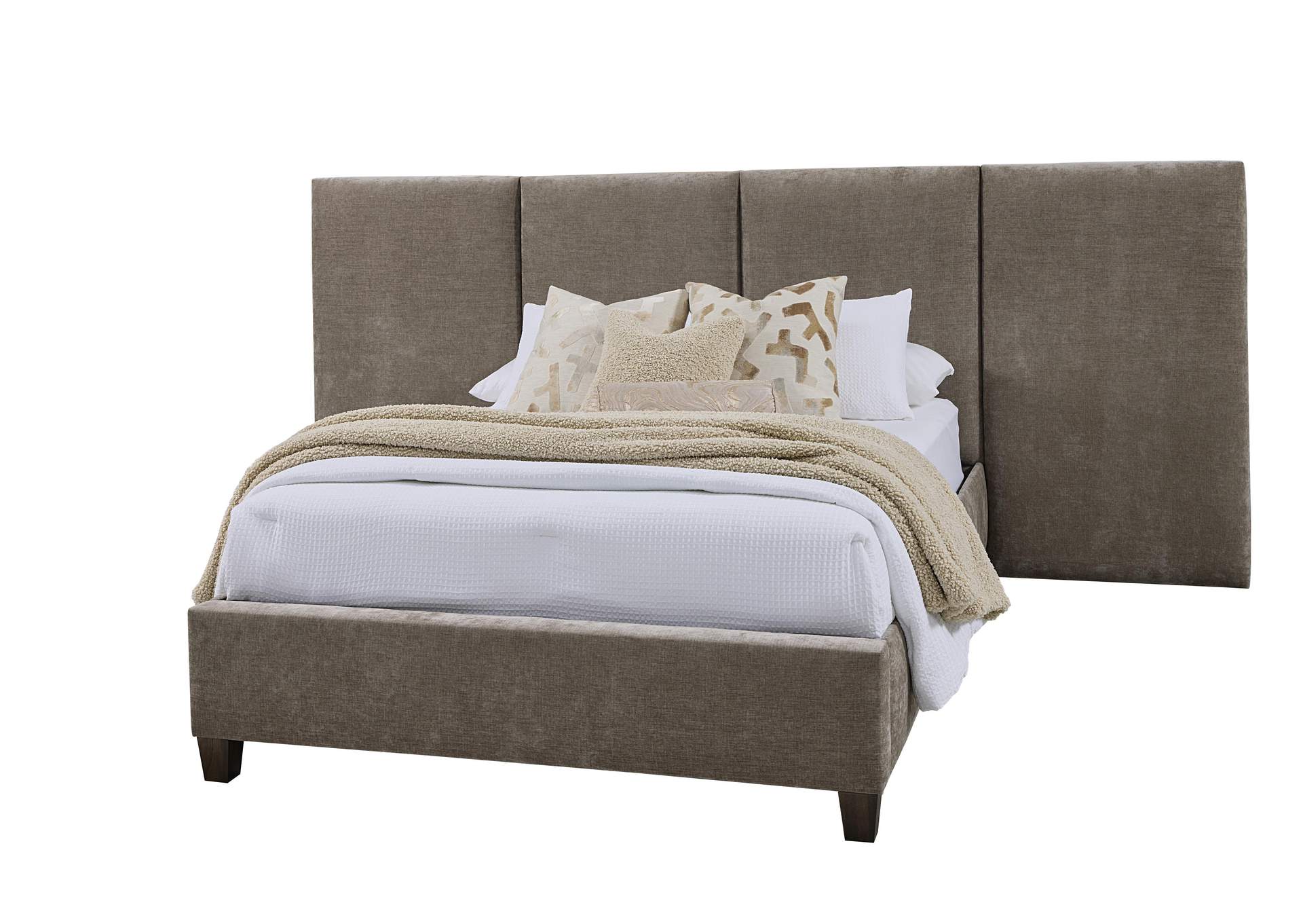 Joinery-Natural Oak King Upholstery Wallbed-Brindle Grey image 1