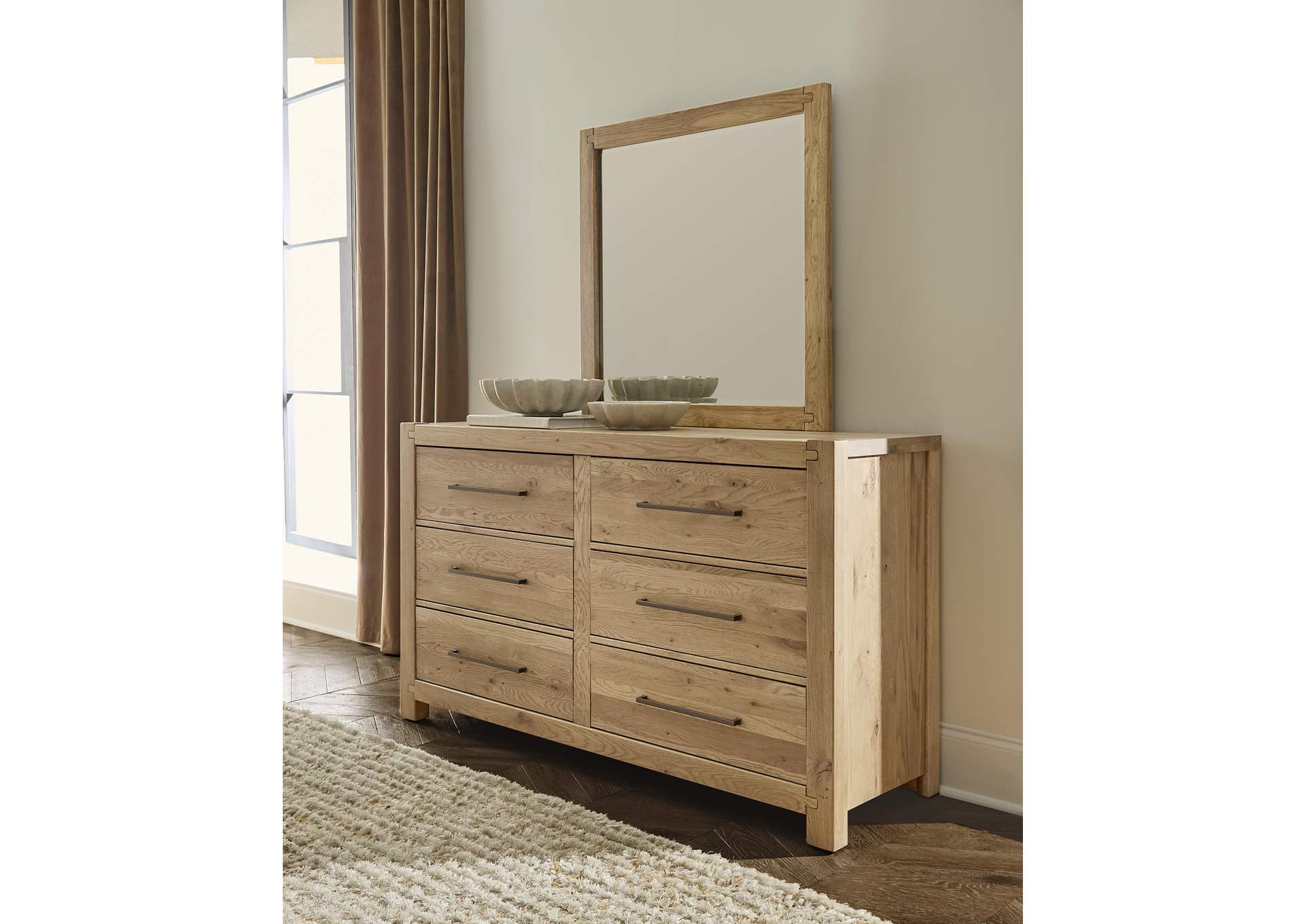 Joinery-Natural Oak Dresser - 6 Drawer image 8