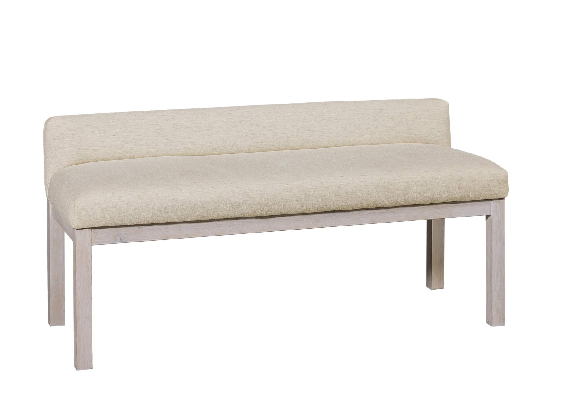 Joinery-Washed White Oak Ivory Cream Upholstery Bench image 1