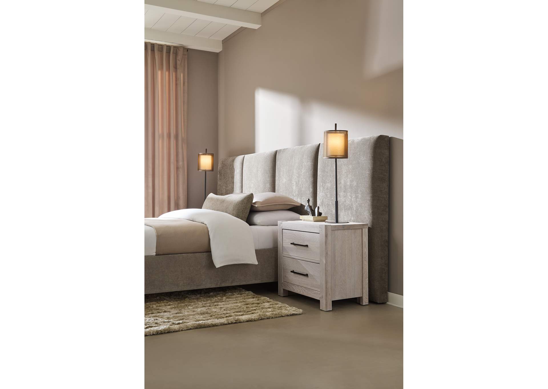 Joinery-Natural Oak King Upholstery Wallbed-Brindle Grey image 5