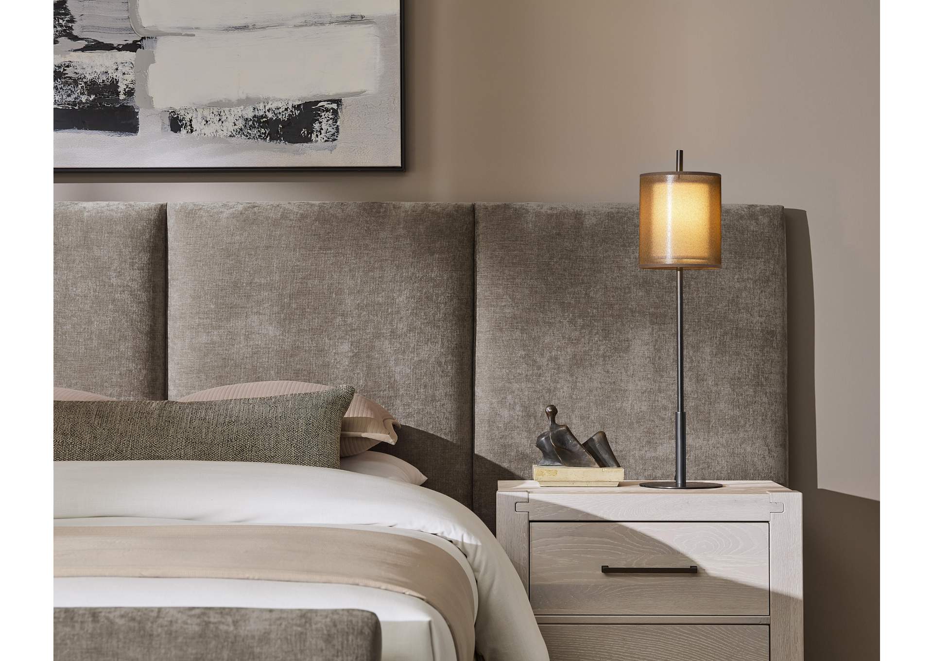 Joinery-Natural Oak King Upholstery Wallbed-Brindle Grey image 3