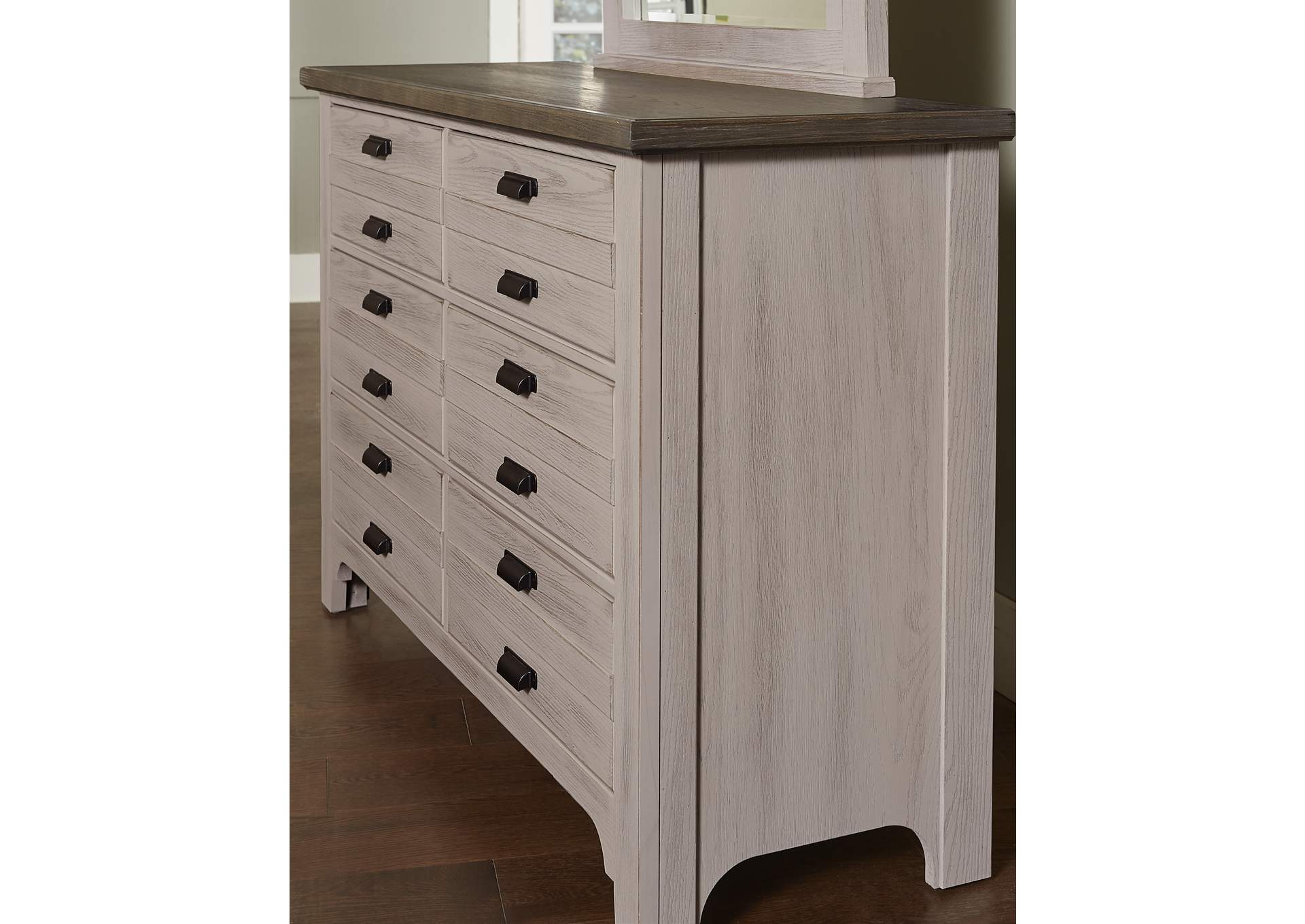 Bungalow-Dover Grey Two Tone Master Dresser - 9 Drawer image 7