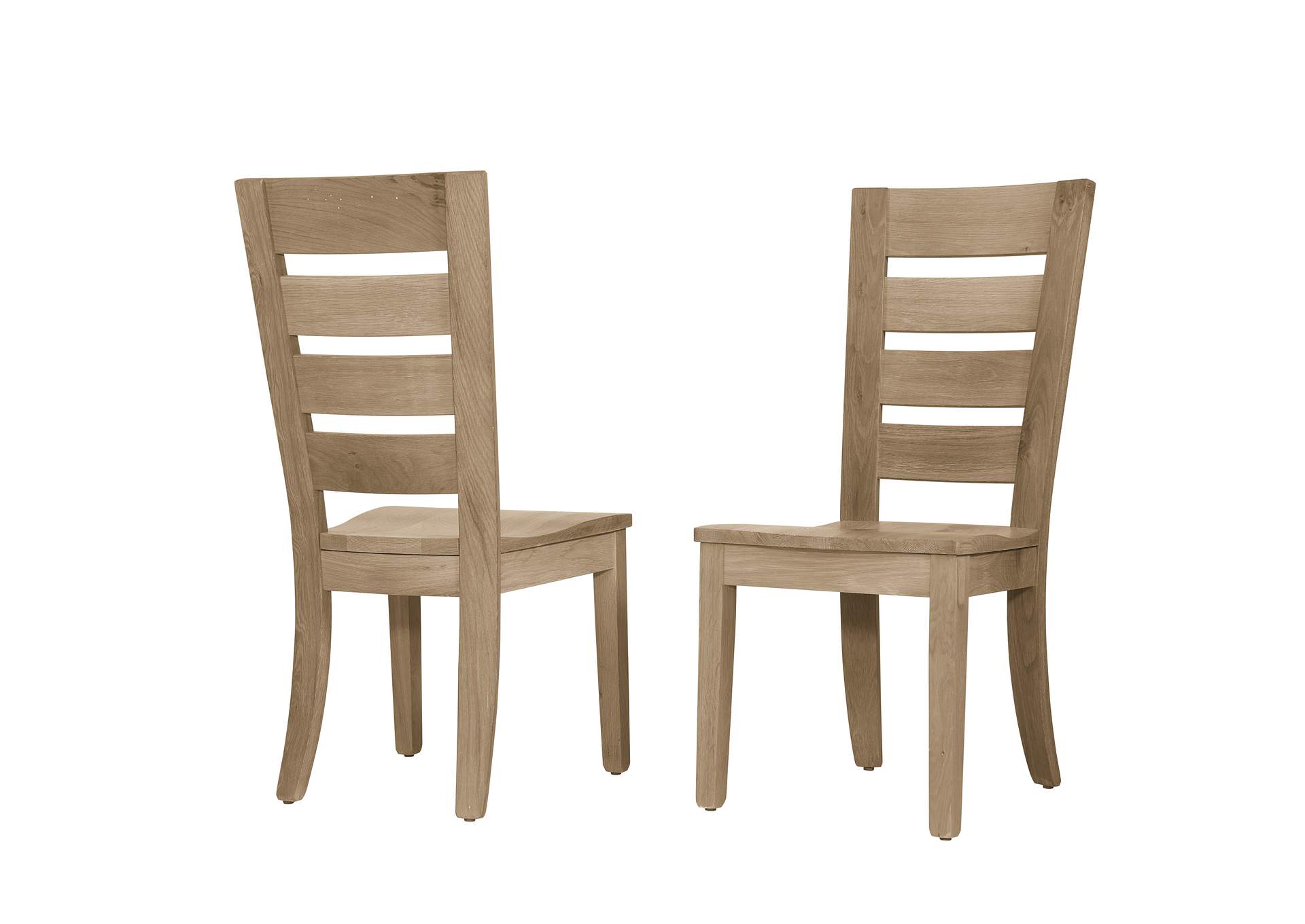 Dovetail Dining-Bleached White Horizontal Slat Side Chair