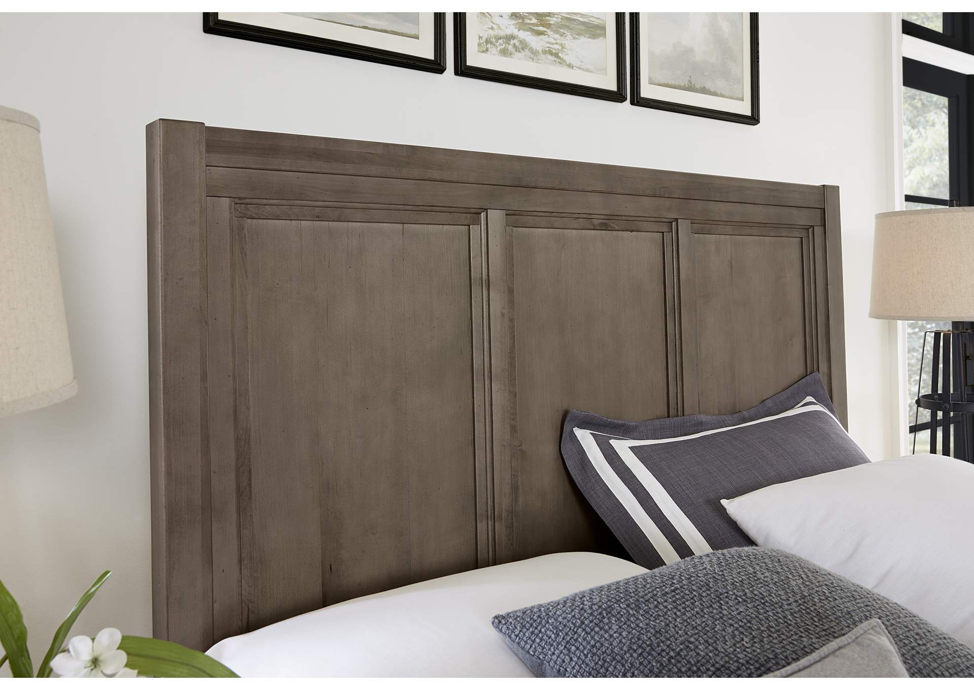 Cool Farmhouse - Grey King Panel Bed