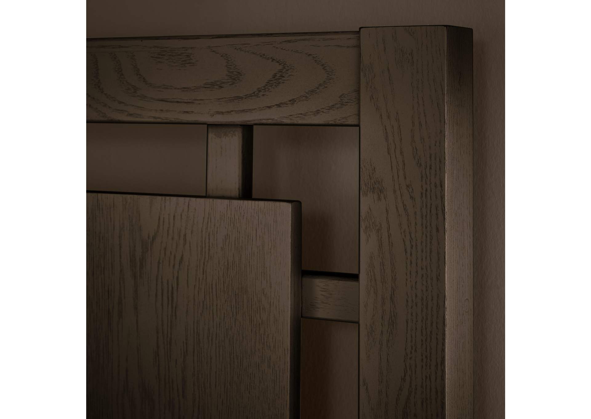 Lodge & Loft-Dark Oak King Floating Panel Bed image 4