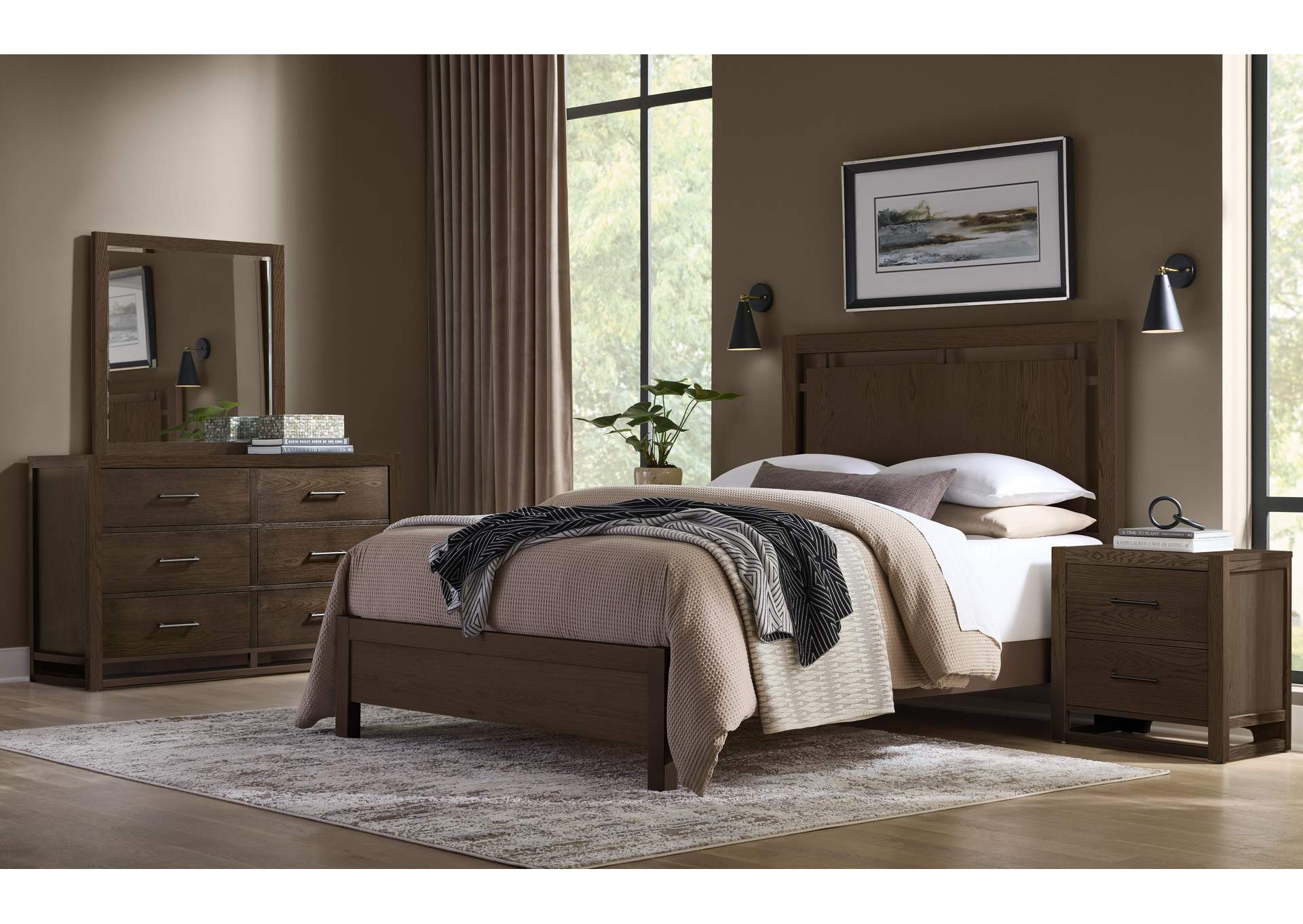 Lodge & Loft-Dark Oak King Radius Poster Bed image 6