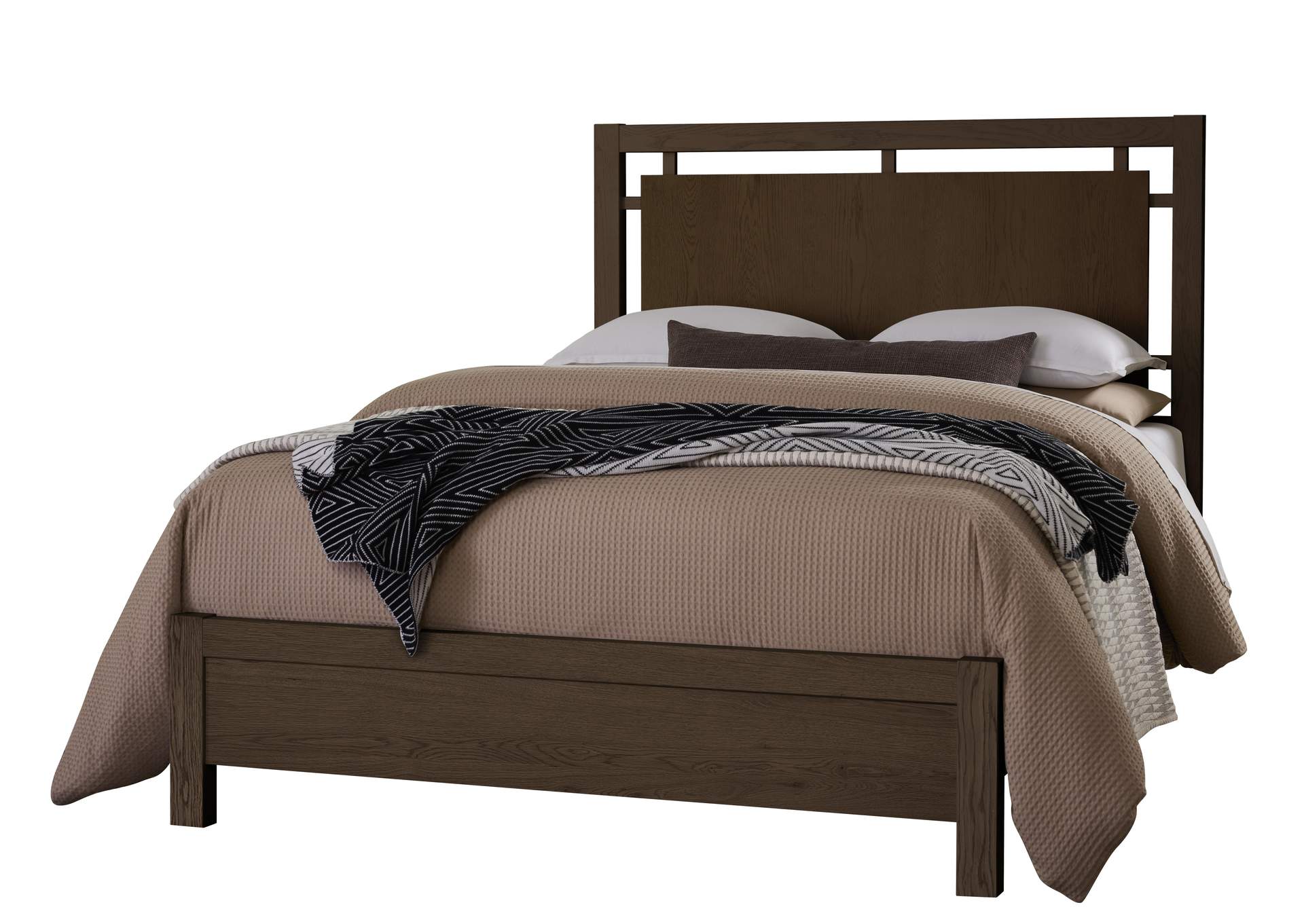 Lodge & Loft-Dark Oak King Floating Panel Bed image 1