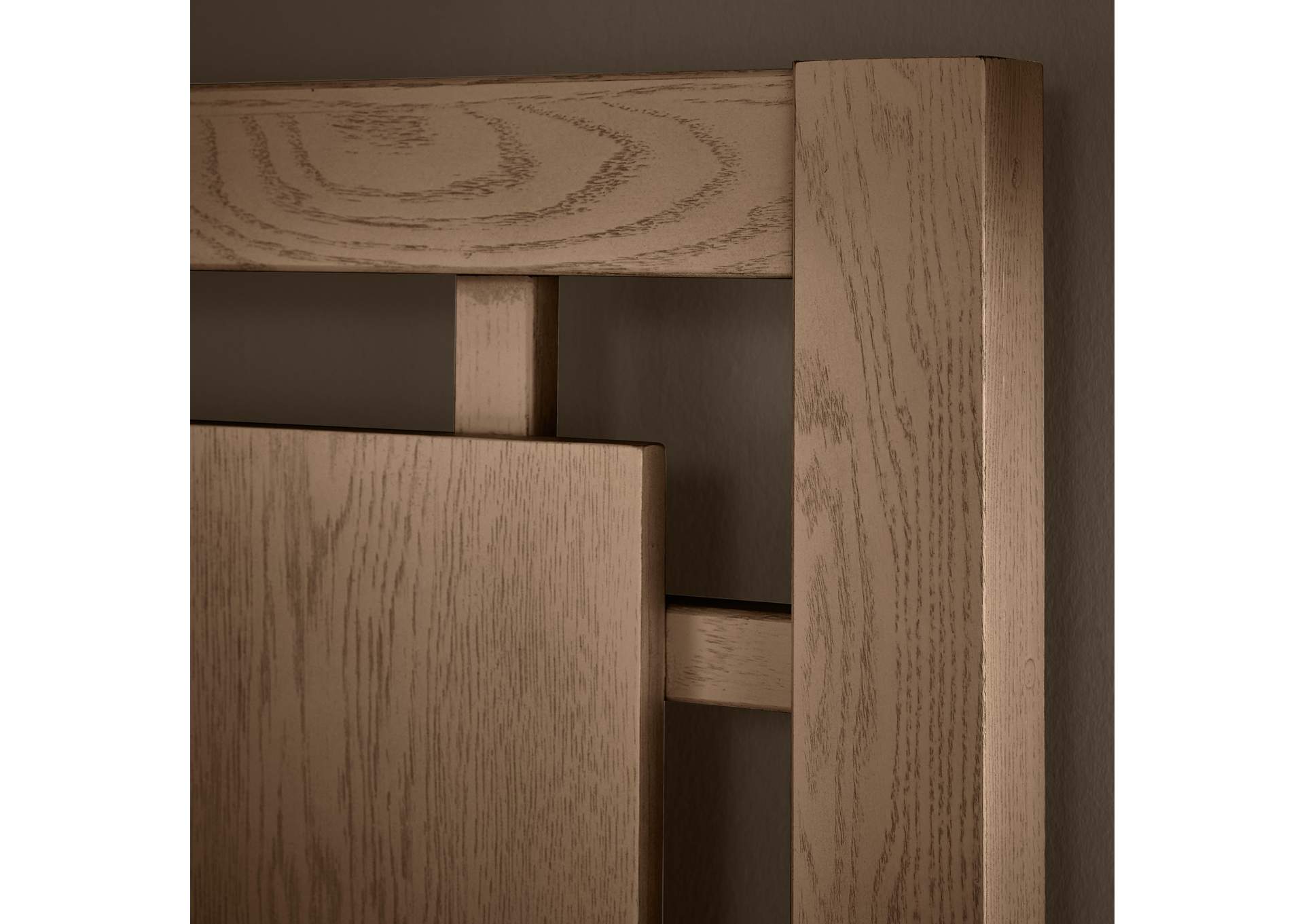 Lodge & Loft-Blond Oak California King Floating Panel Bed image 5