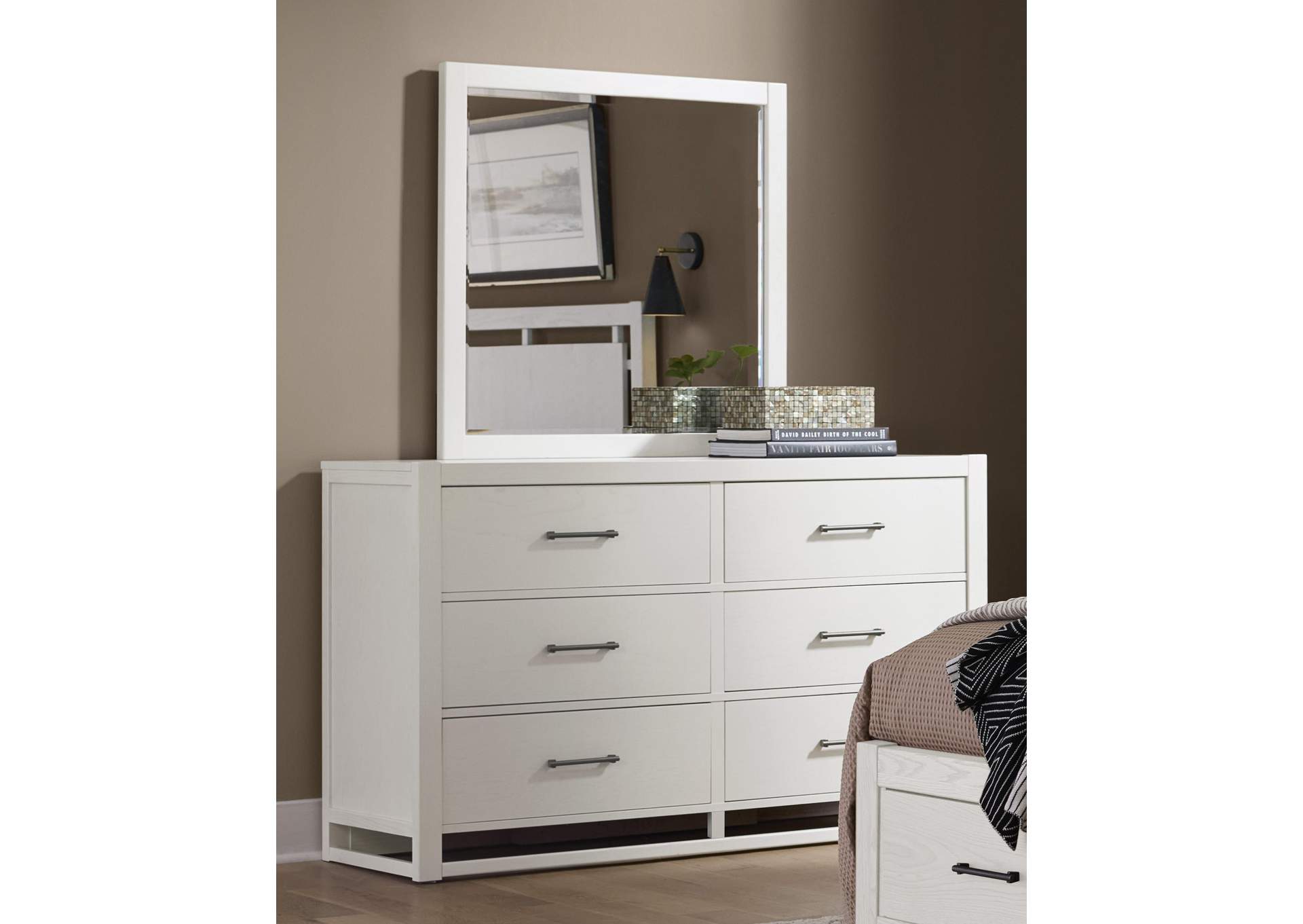 Lodge & Loft-Soft White Landscape Mirror image 1