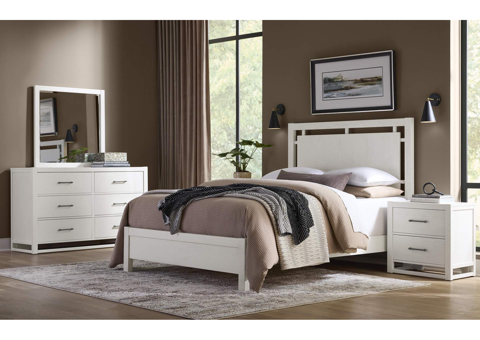 Lodge & Loft-Soft White Nightstand - 2 Drawer image 4