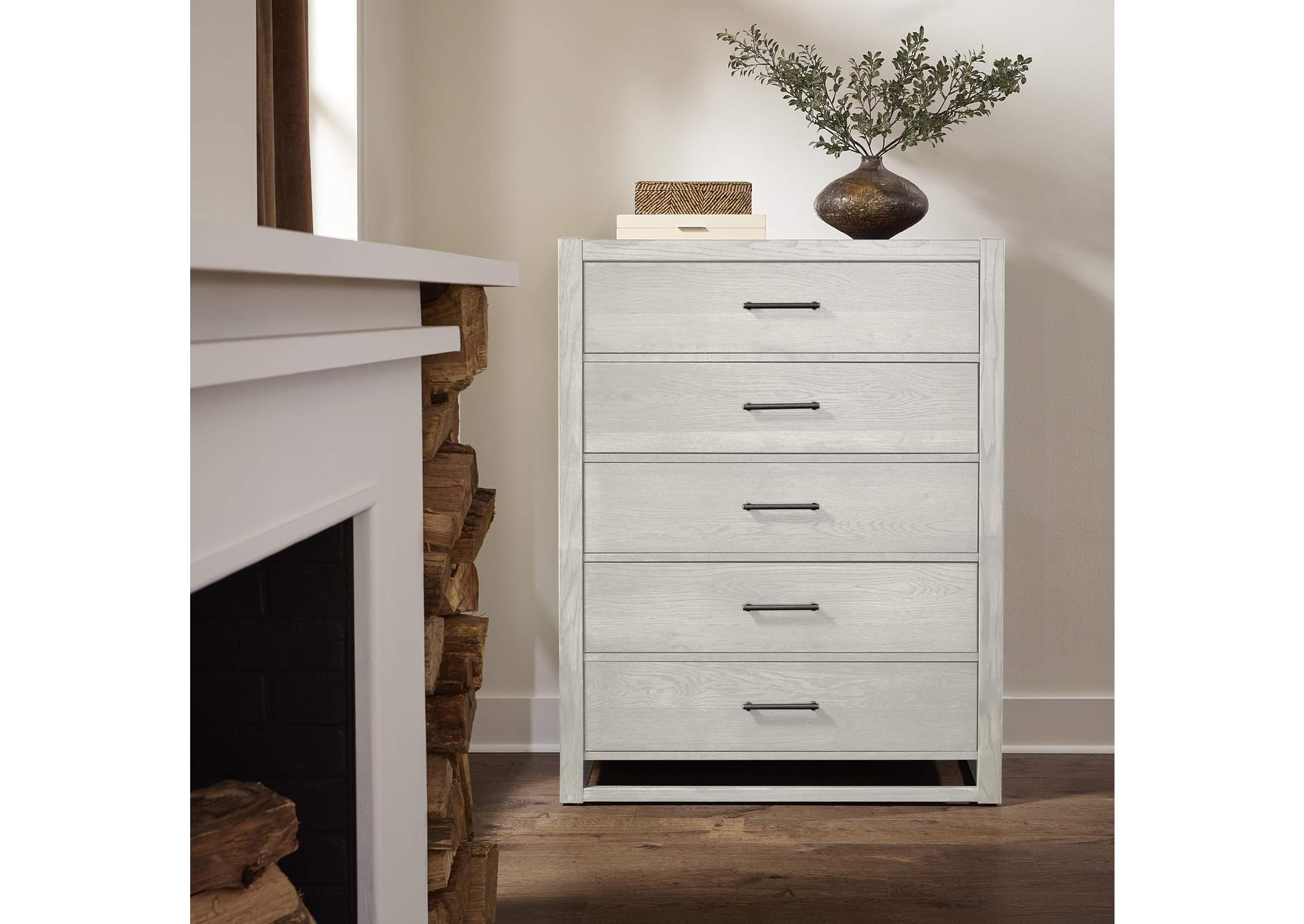 Lodge & Loft-Soft White Chest - 5 Drawer image 1