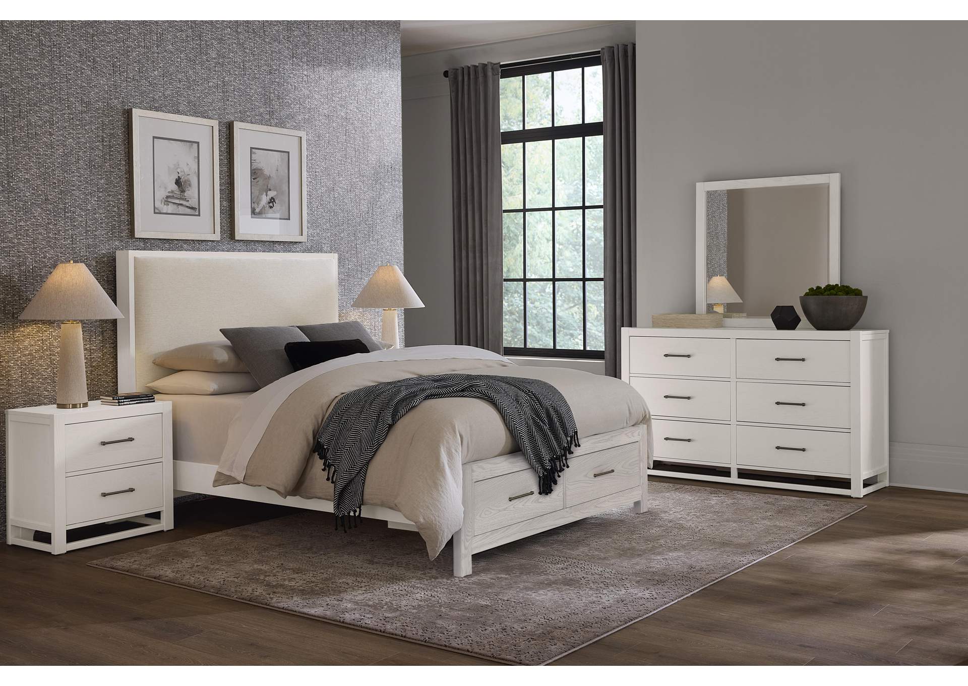 Lodge & Loft-Soft White Nightstand - 2 Drawer image 7