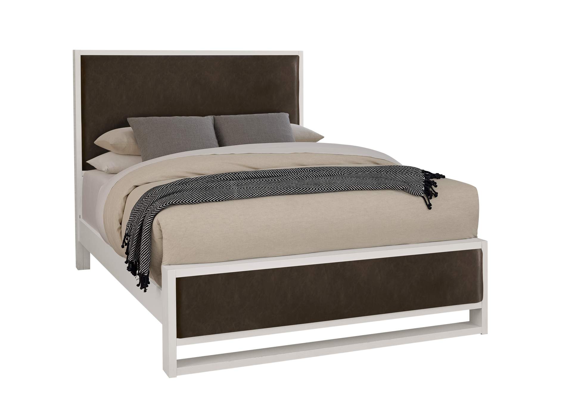 Lodge & Loft-Soft White King Upholstery Bed - Sedona Brown image 1