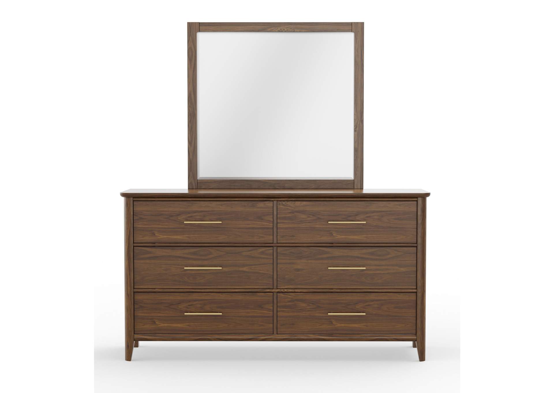 Nordhaven-Nordic Walnut Dresser - 6 Drawer image 1