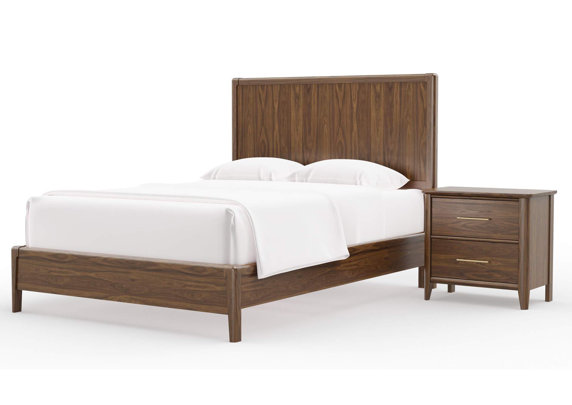 Nordhaven-Nordic Walnut King Panel Bed image 4