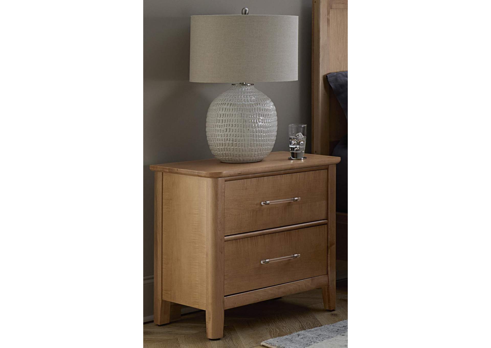Nordhaven-Clear Maple Nightstand - 2 Drawer image 1