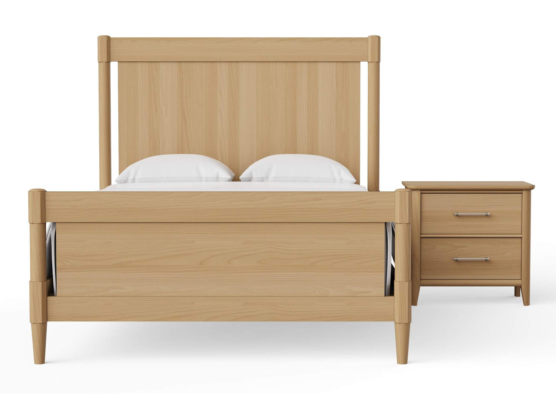 Nordhaven-Clear Maple Queen Poster Bed image 1