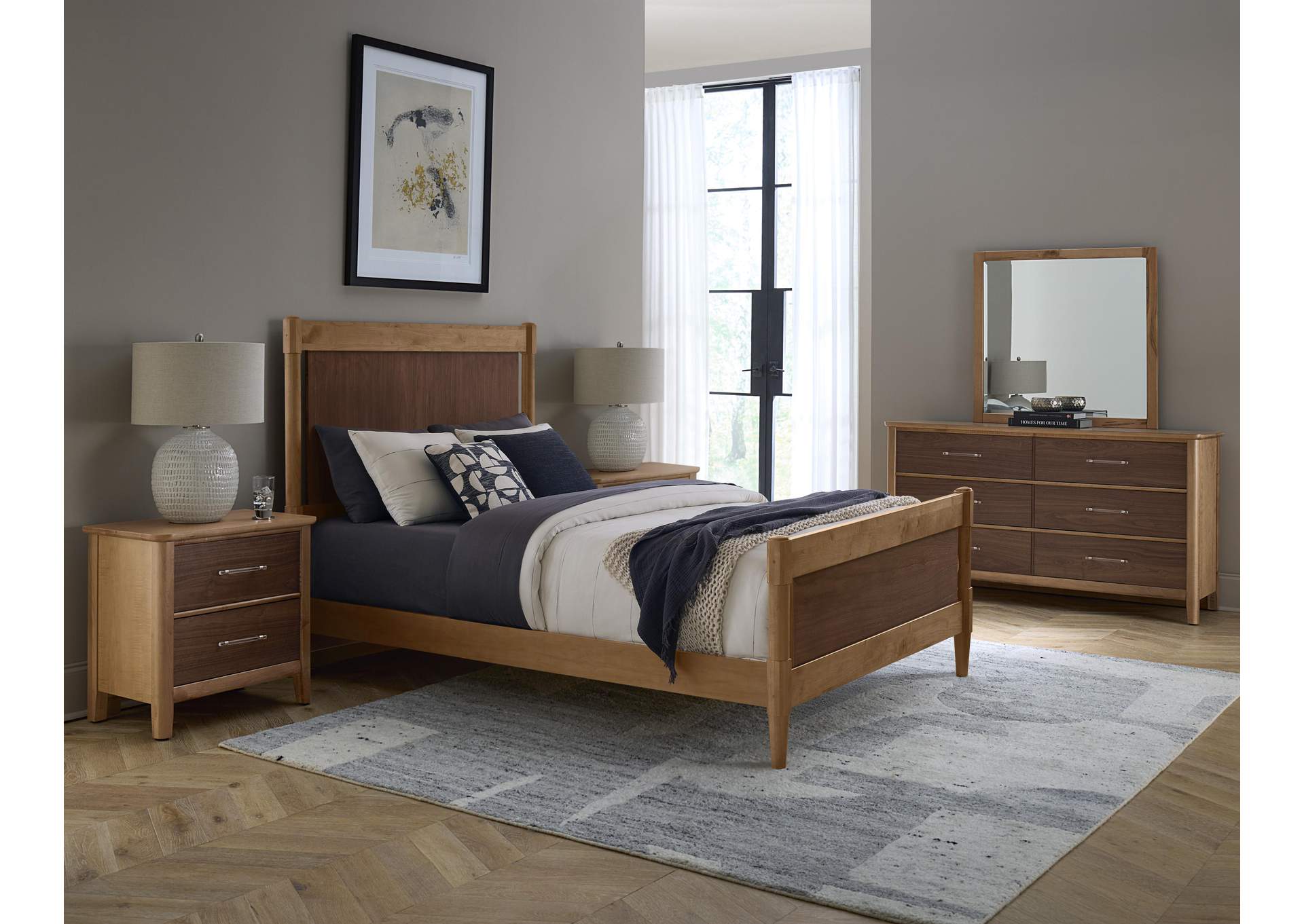 Nordhaven-Two-Tone Nightstand - 2 Drawer image 4