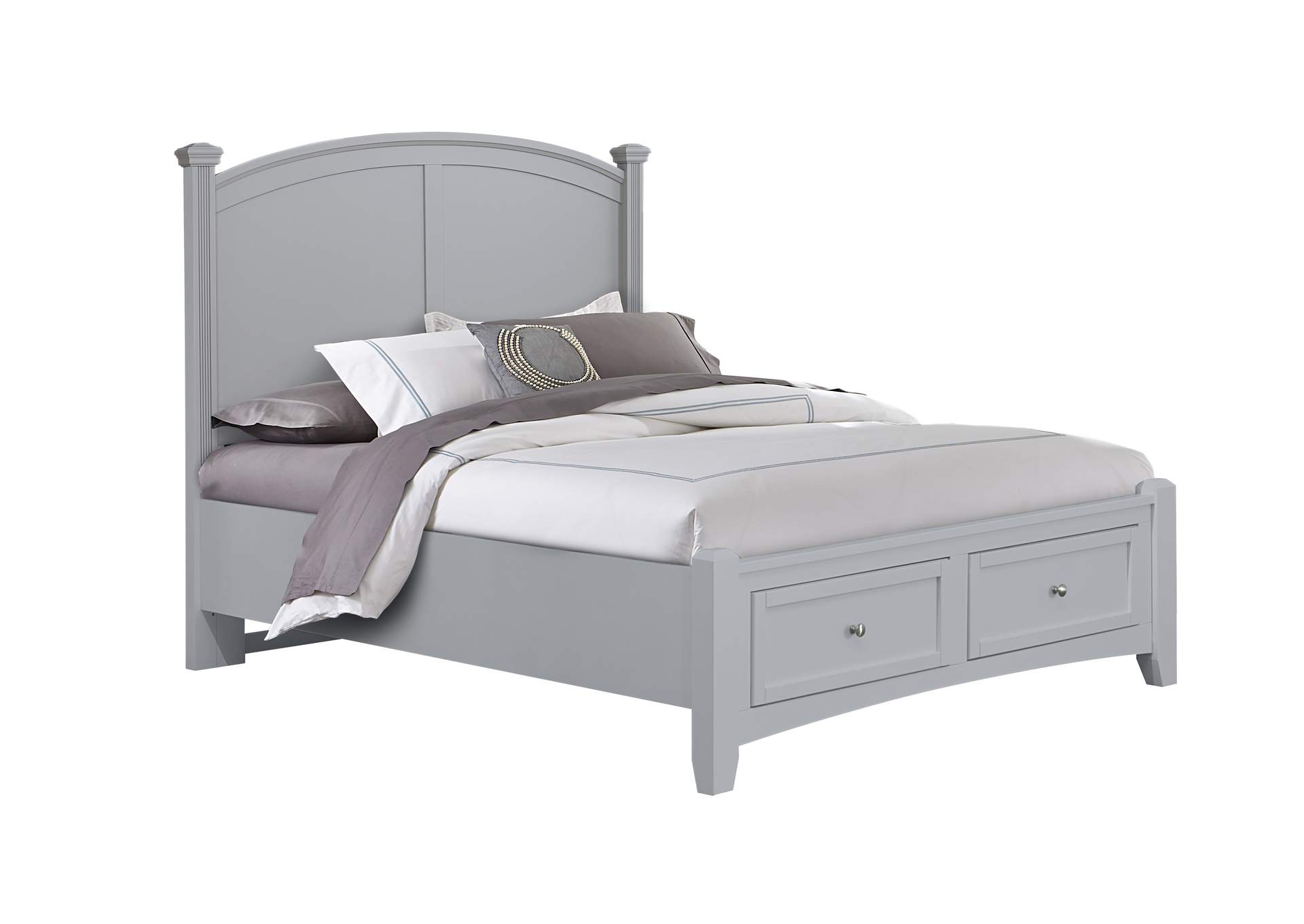 Bonanza-Gray King Poster Storage Bed