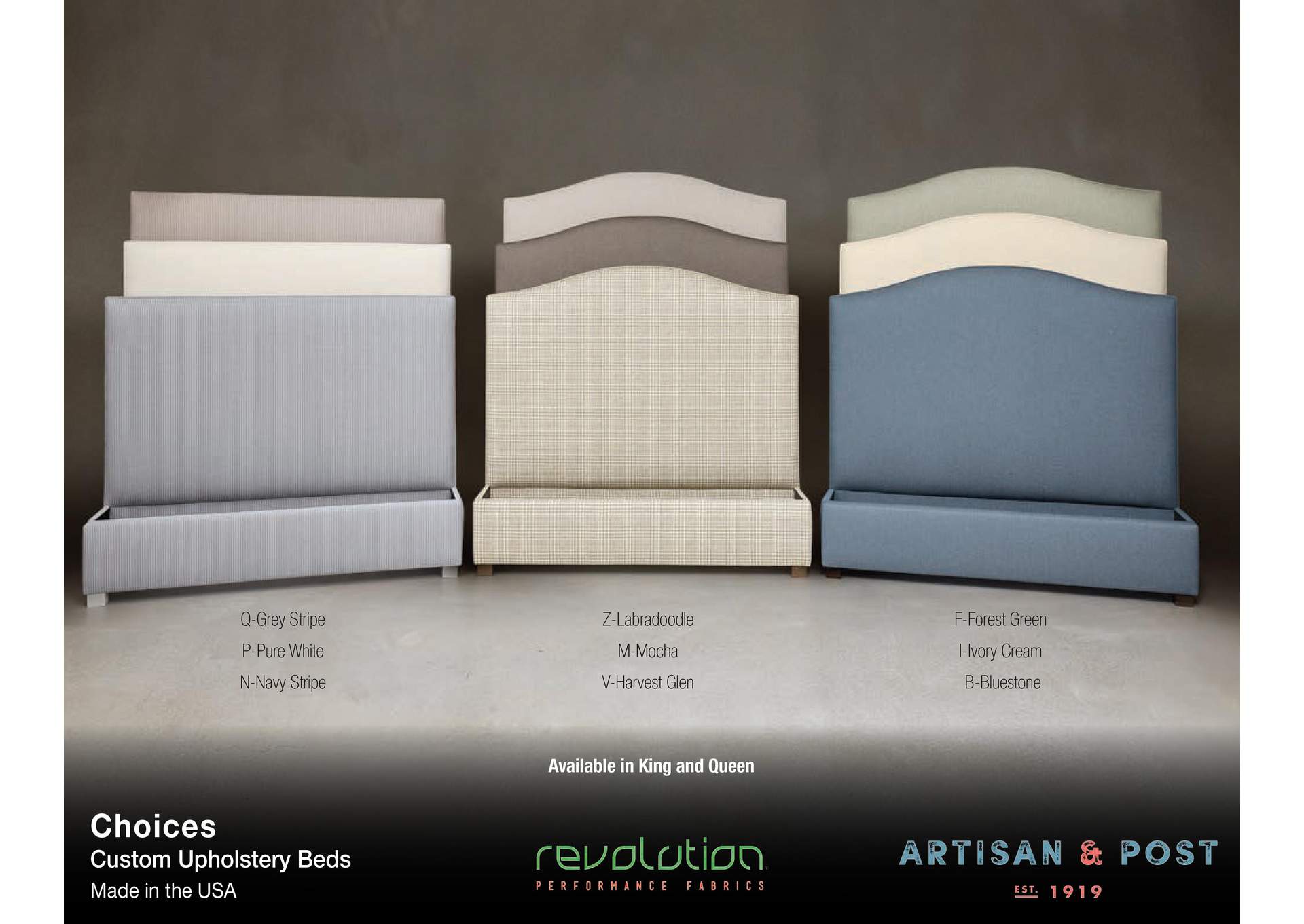 Choices Emily Queen Upholstered Bed - Bluestone image 3