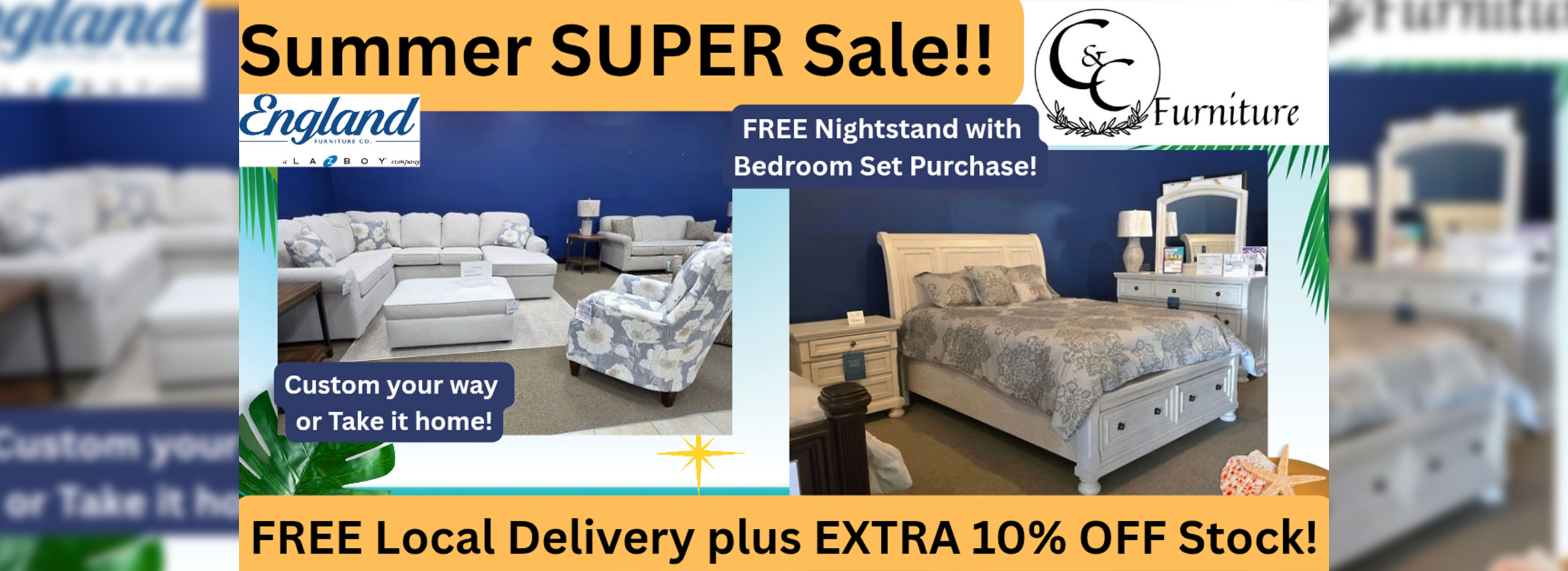 Summer Super Sale, Free Local Delivery Plus Extra 10% Off stock