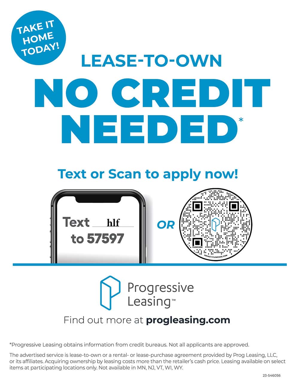 Progressive Leasing - Click to Apply Today